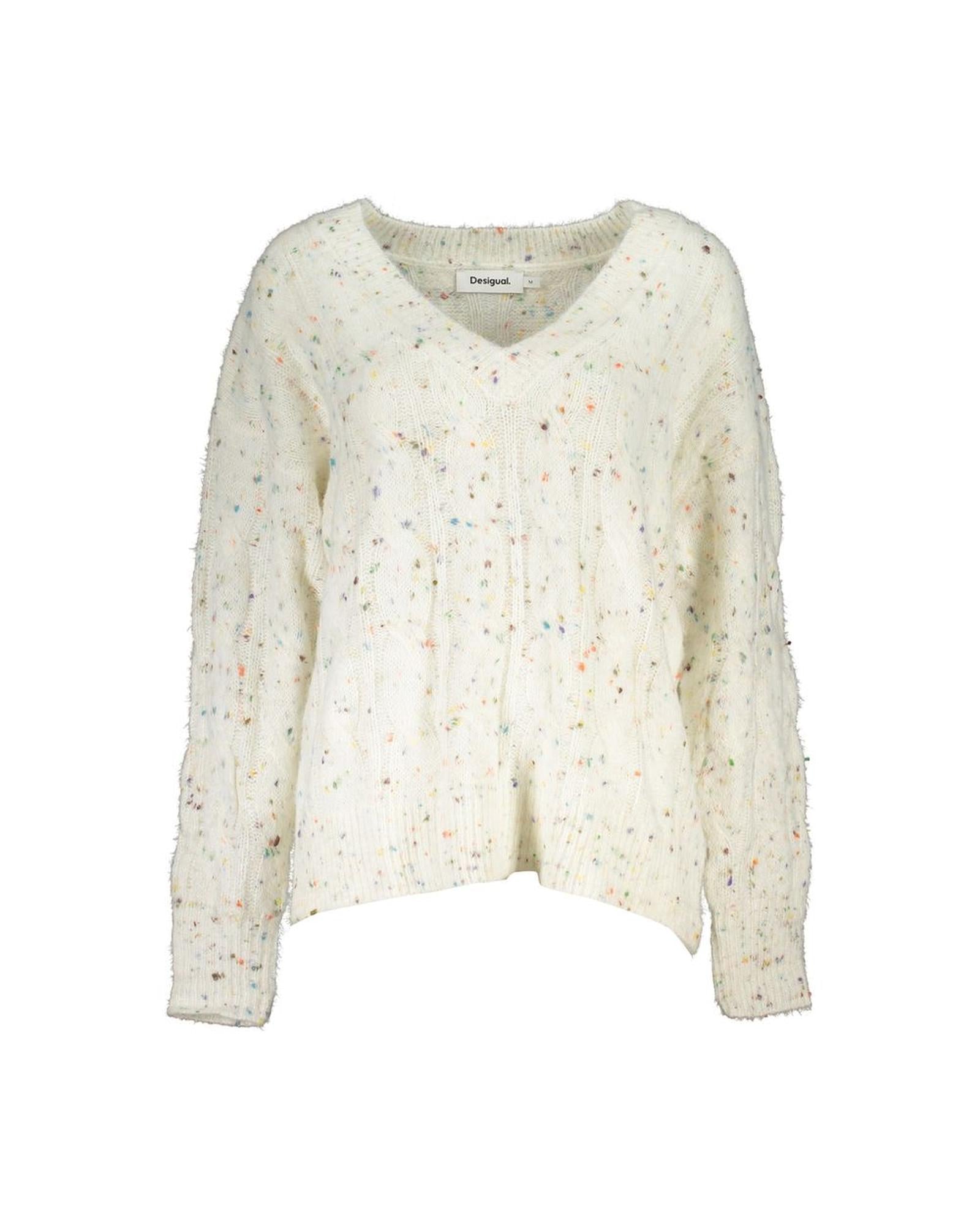 Desigual Women's White Polyester Sweater - L