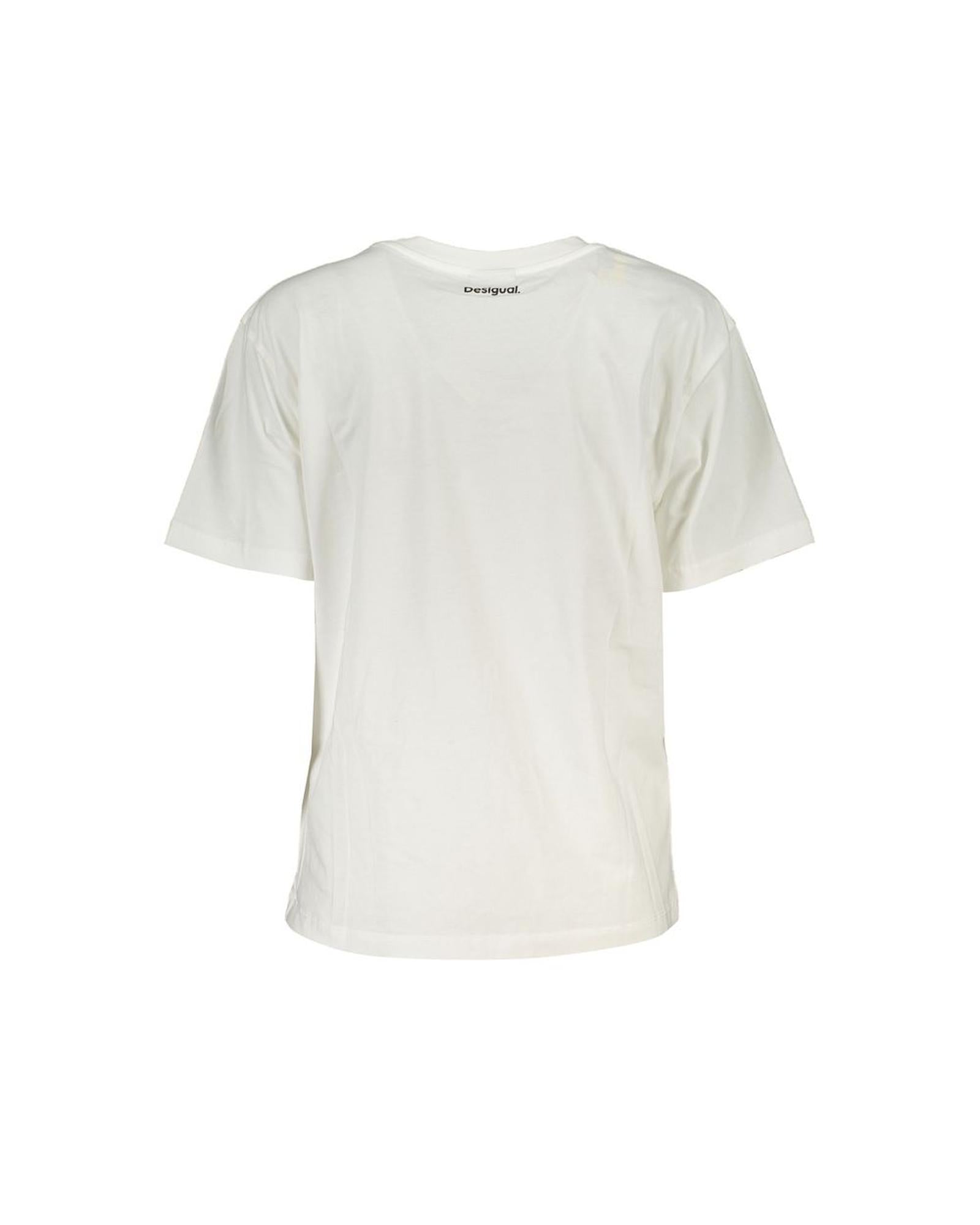 Desigual Women's White Cotton Tops & T-Shirt - XS