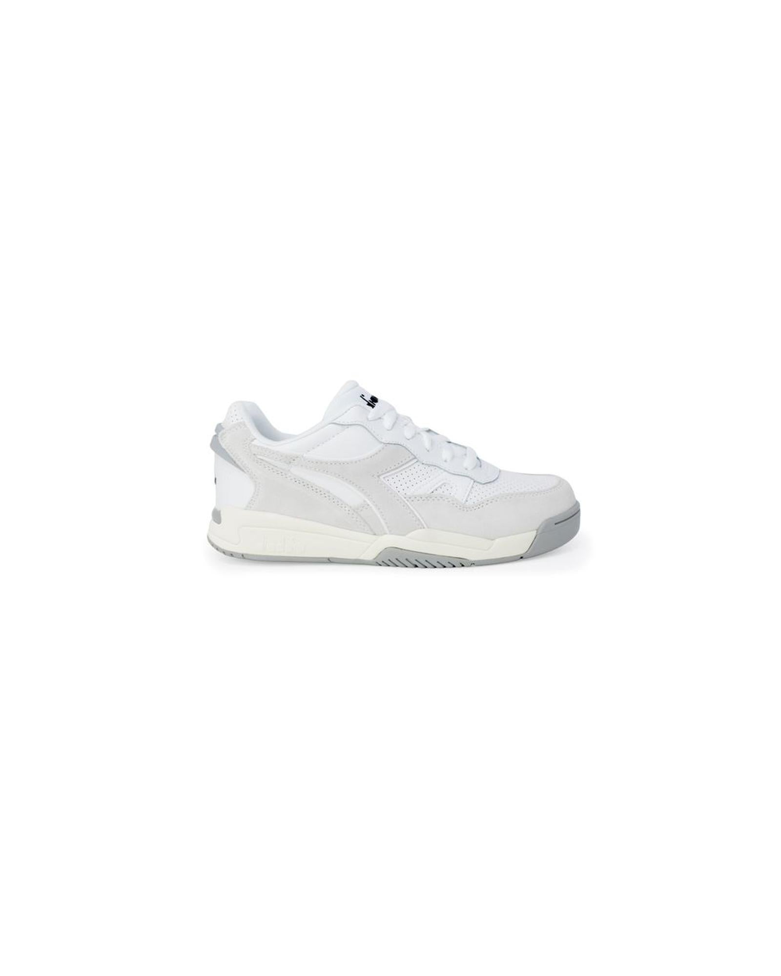 Diadora Men's White Synthetic Leather Sneaker - 44 EU