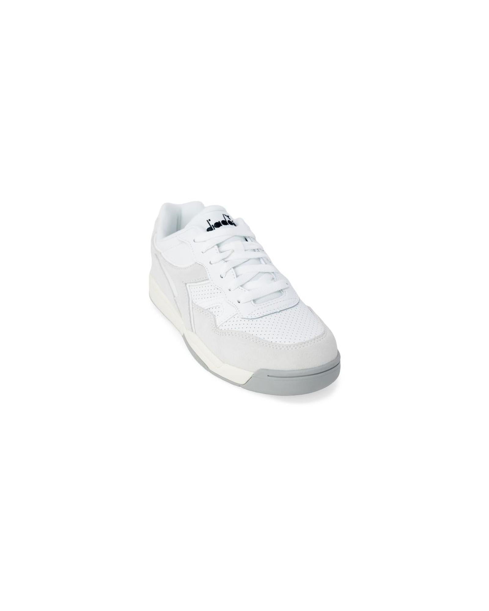 Diadora Men's White Synthetic Leather Sneaker - 44 EU