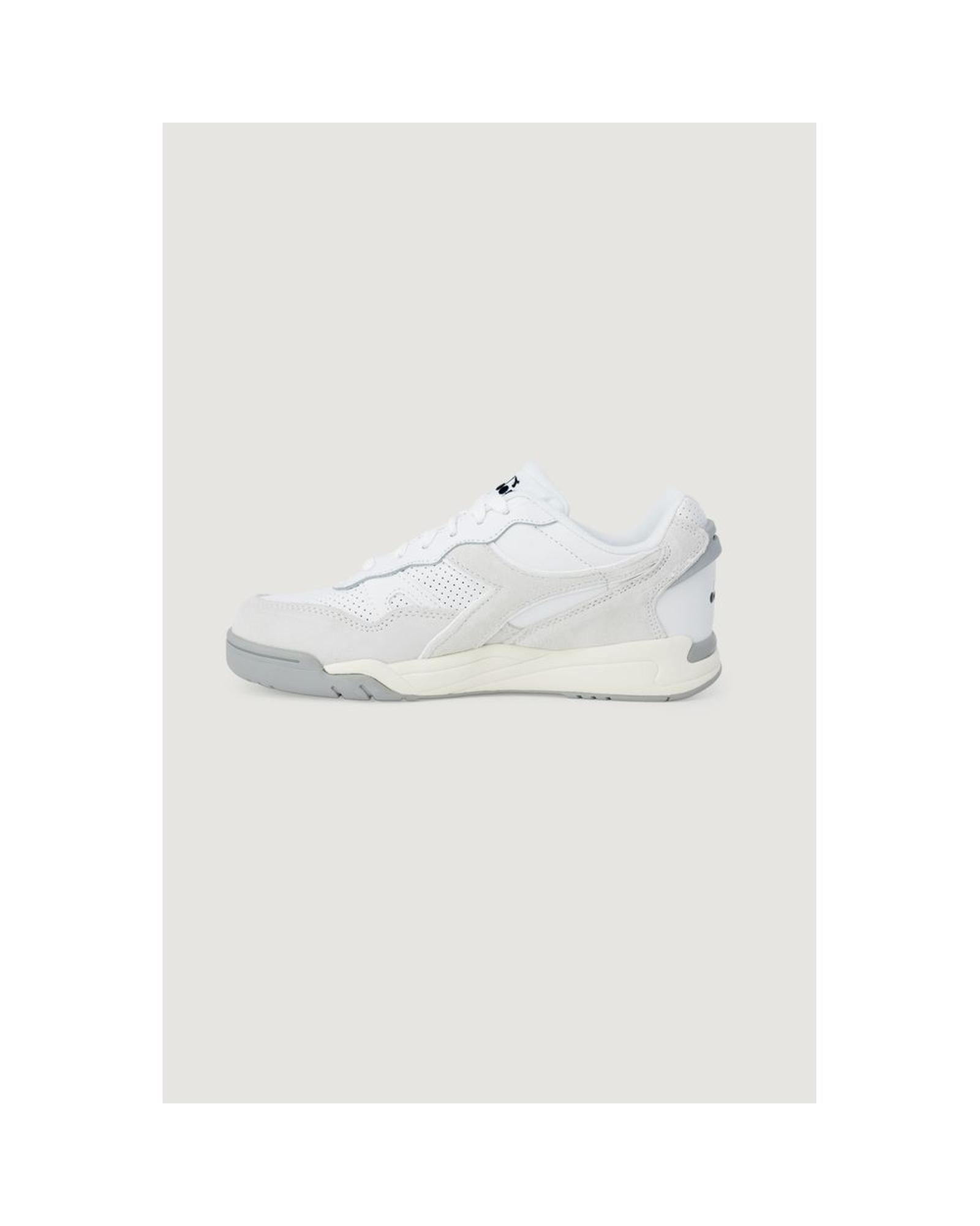 Diadora Men's White Synthetic Leather Sneaker - 44 EU 4