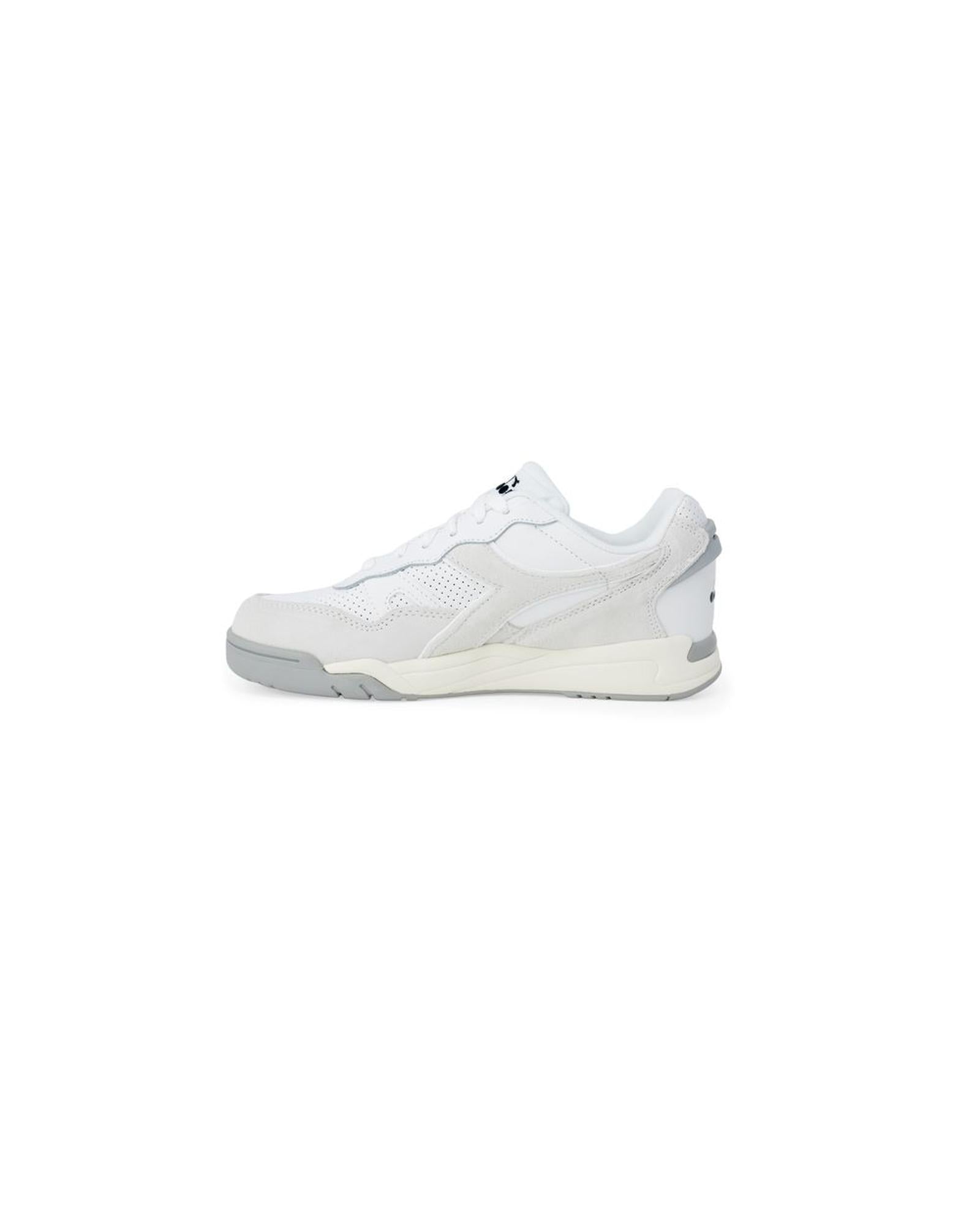 Diadora Men's White Synthetic Leather Sneaker - 45 EU 3