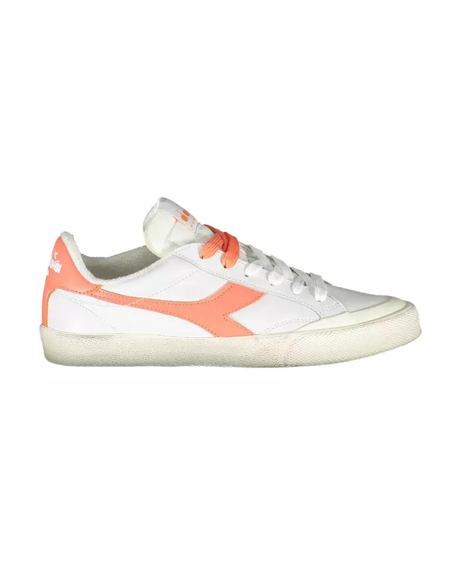 Diadora Women's White Fabric Sneaker - 36.5 EU