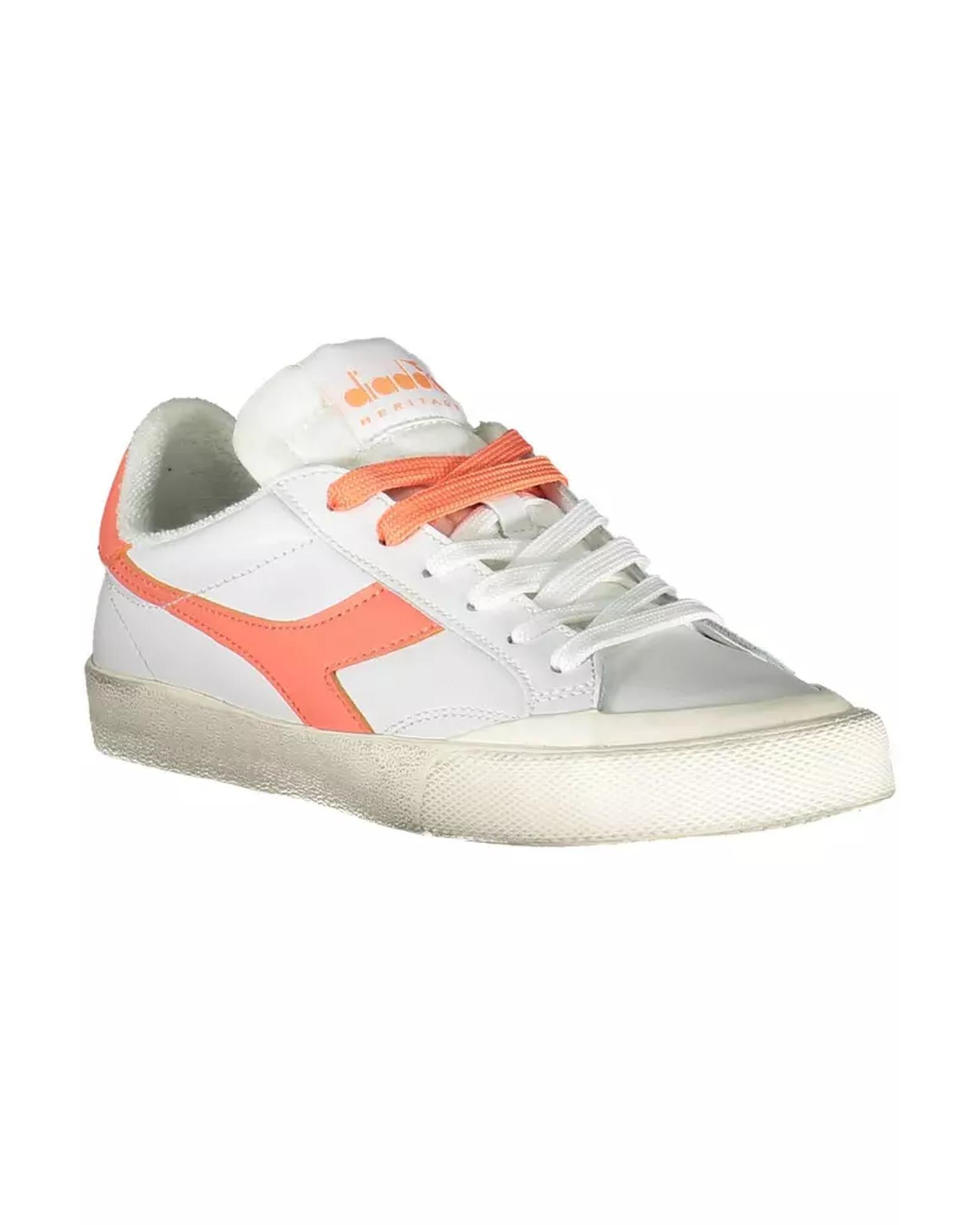 Diadora Women's White Fabric Sneaker - 36.5 EU