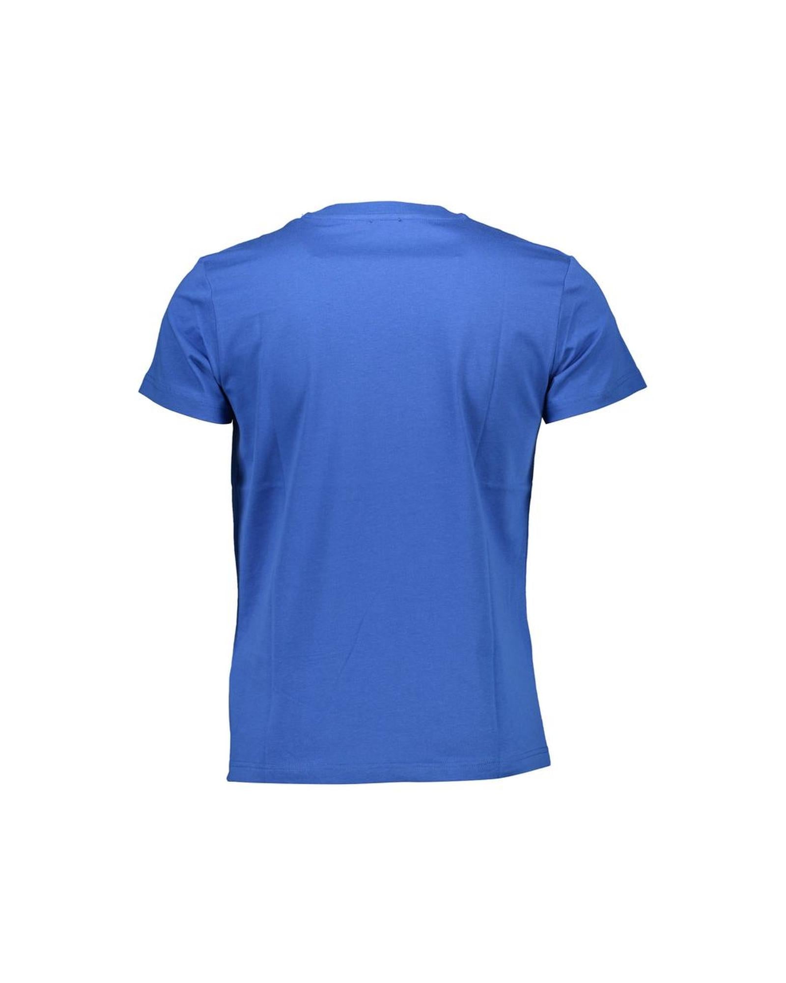 Diesel Men's Blue Cotton Crew Neck Tee with Graphic Logo - XL