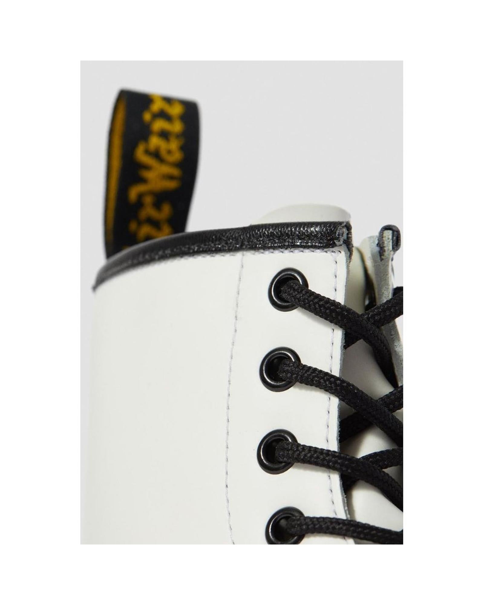 Dr Martens Women's White Leather Boot - 38 EU 4