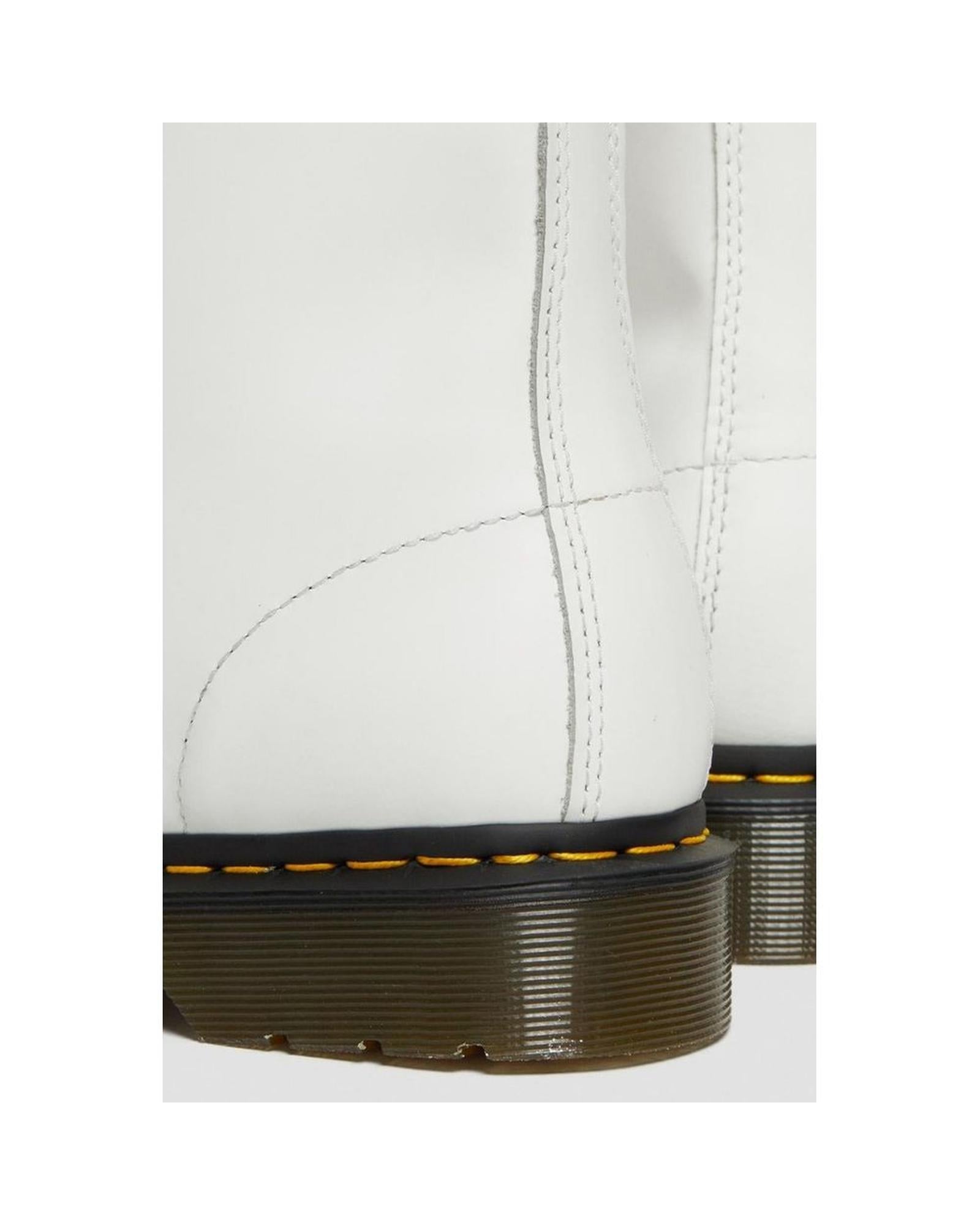 Dr Martens Women's White Leather Boot - 38 EU 5