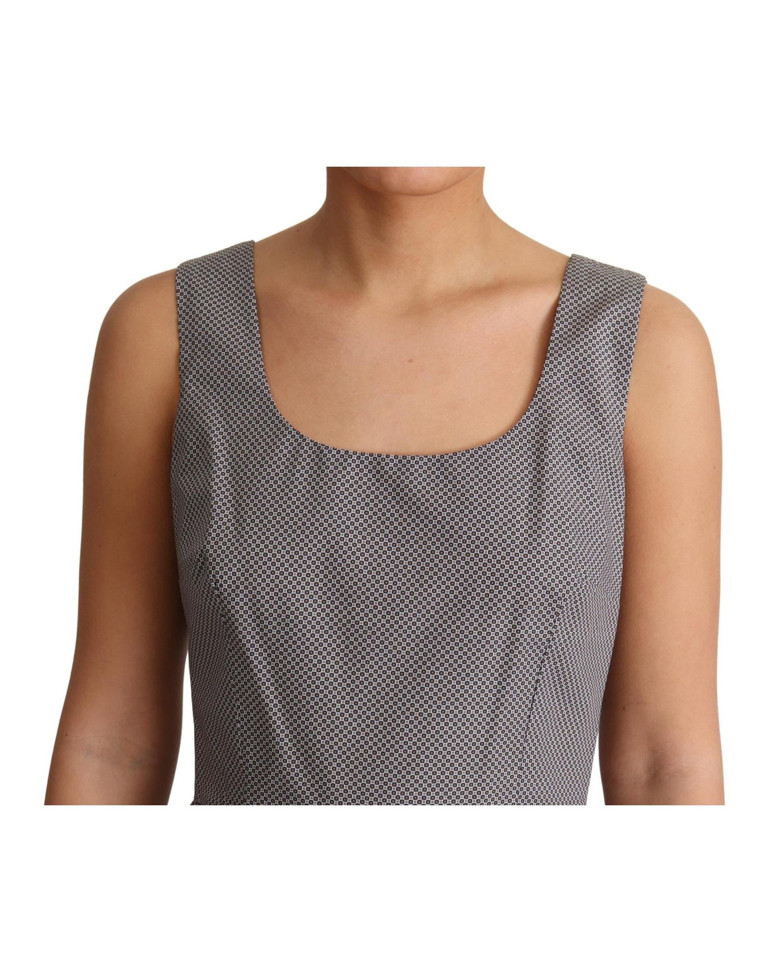 Sleeveless A-Line Geometric Pattern Dress 42 IT Women 5