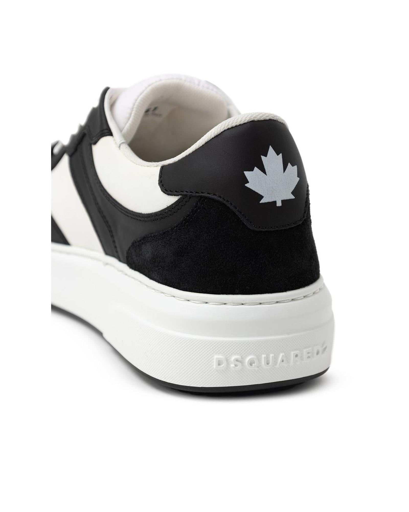 Dsquared� Men's Black And White Leather Sneaker - 41 EU 4