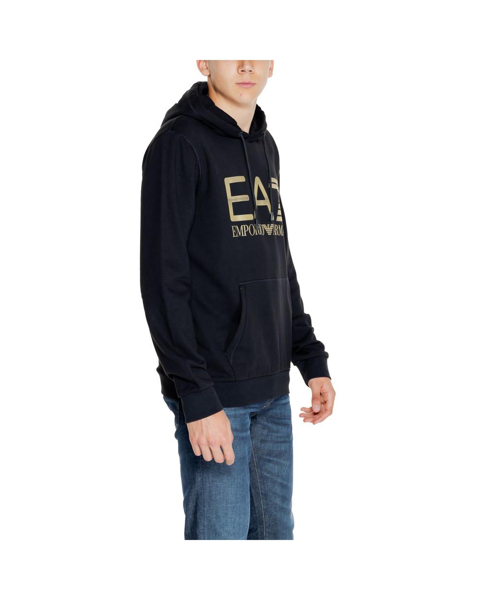 EA7 Emporio Armani Men's Black Cotton Sweater - 46 IT 4
