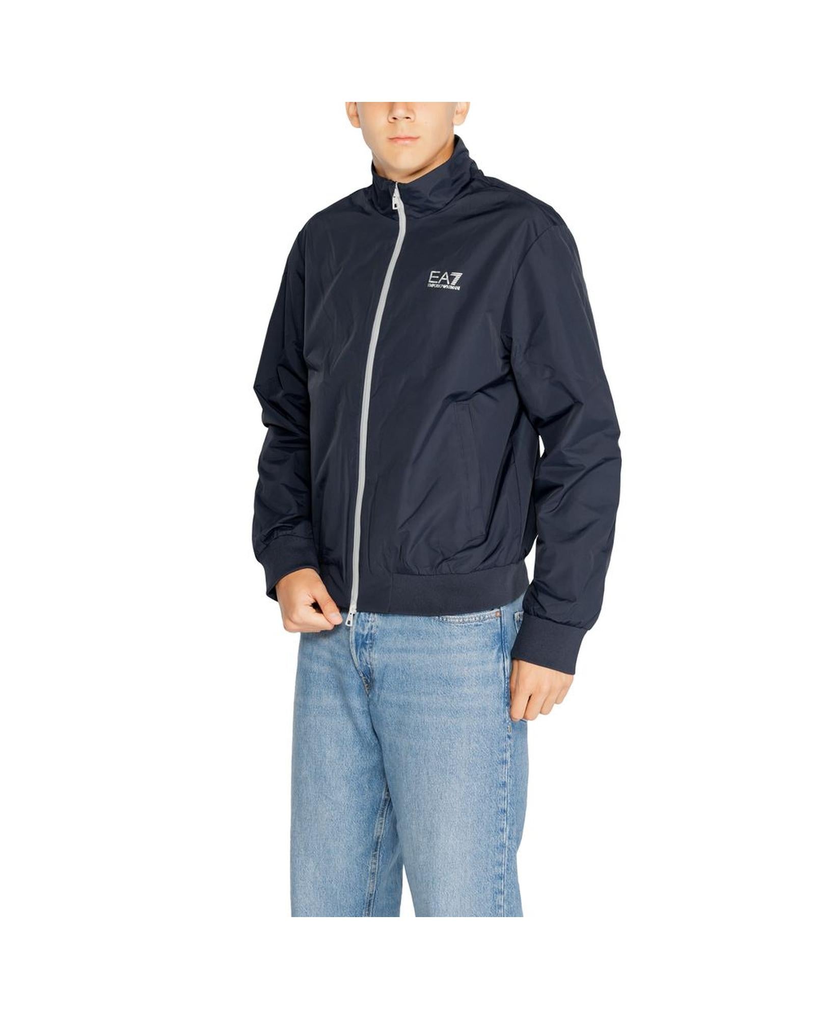 EA7 Emporio Armani Men's Blue Polyamide Jacket - 46 IT 3