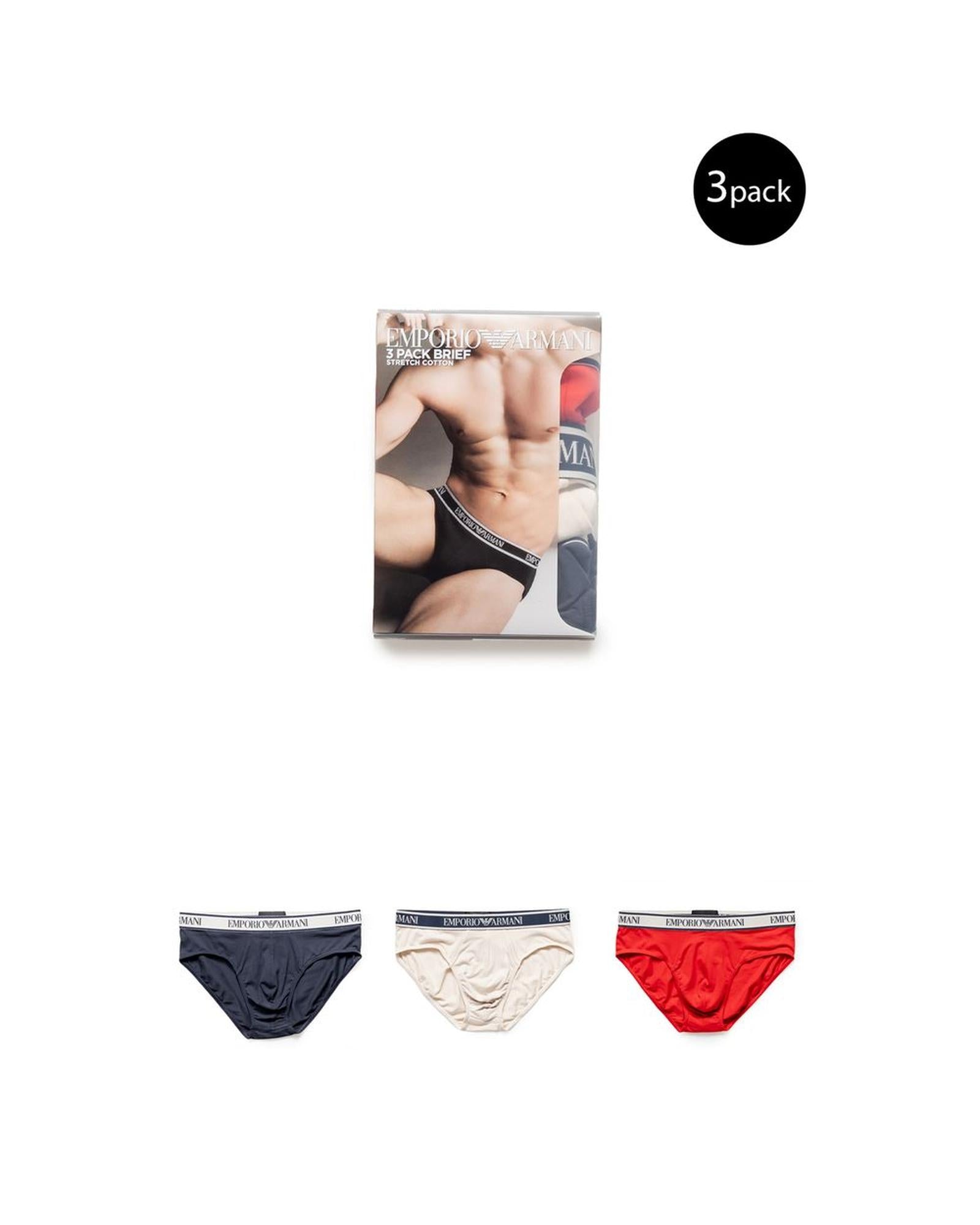 Emporio Armani Underwear Men's Red Cotton Underwear - 44 IT