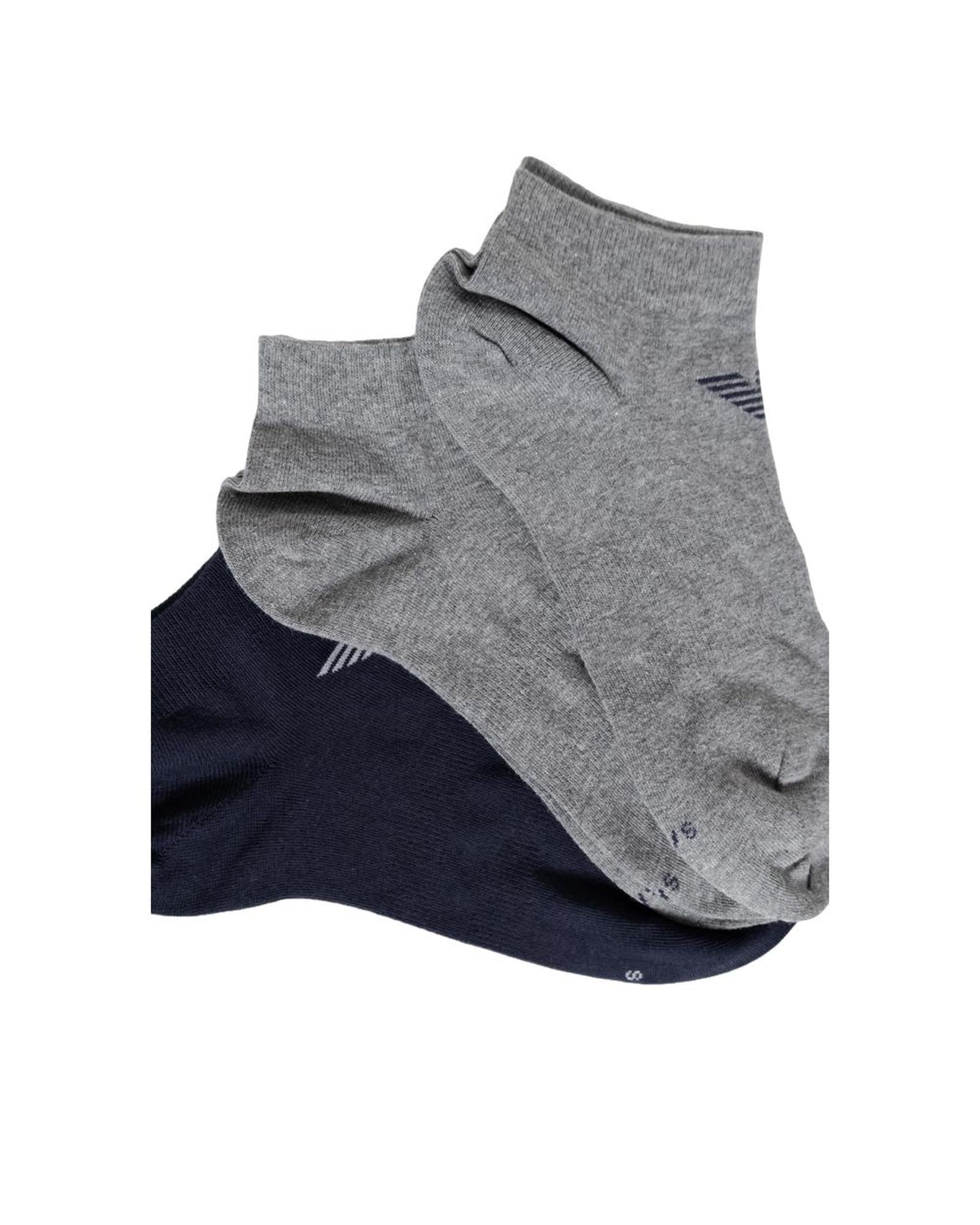 Emporio Armani Underwear Men's Blue Cotton Sock - M 3