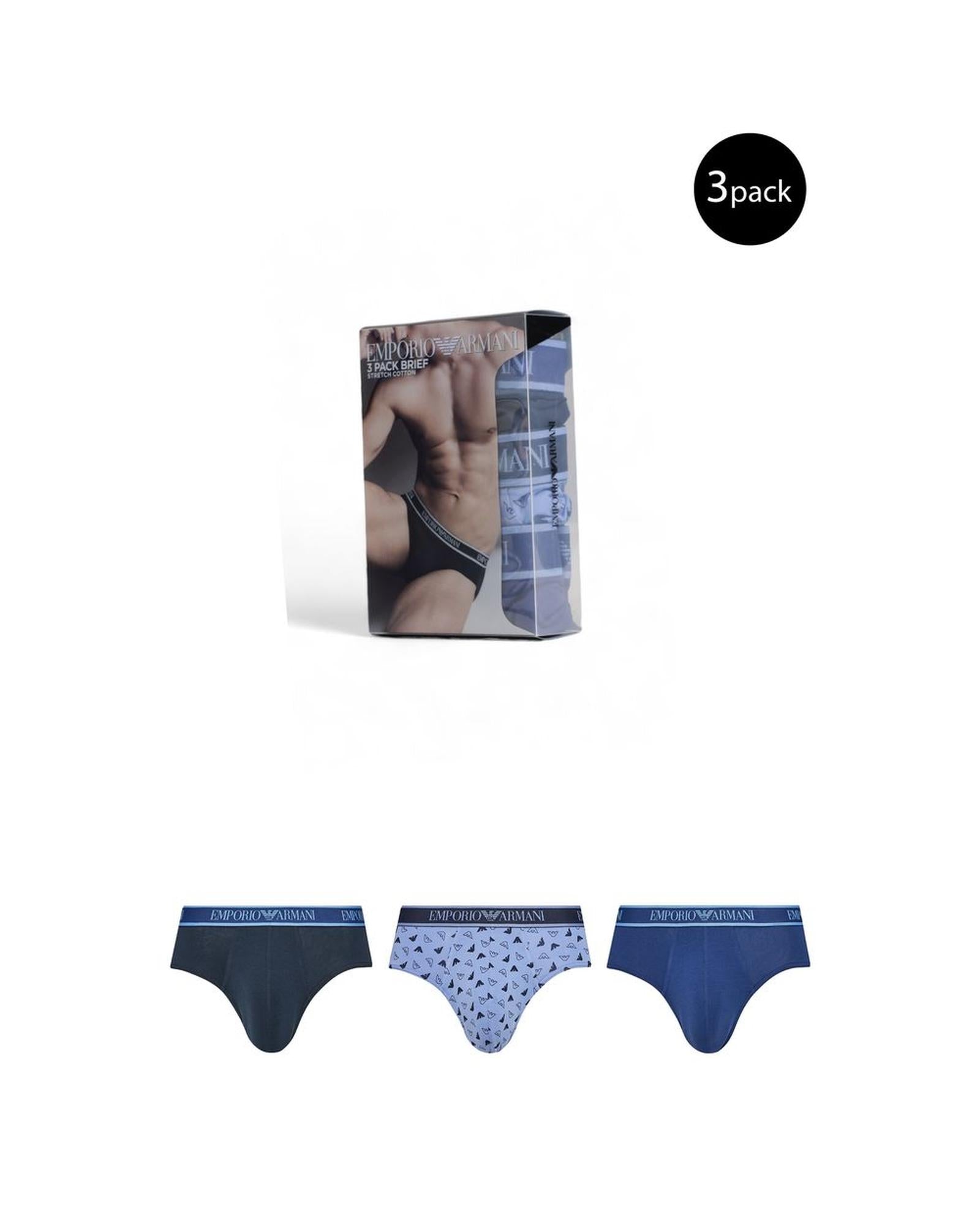 Emporio Armani Underwear Men's Blue Cotton Underwear - 44 IT