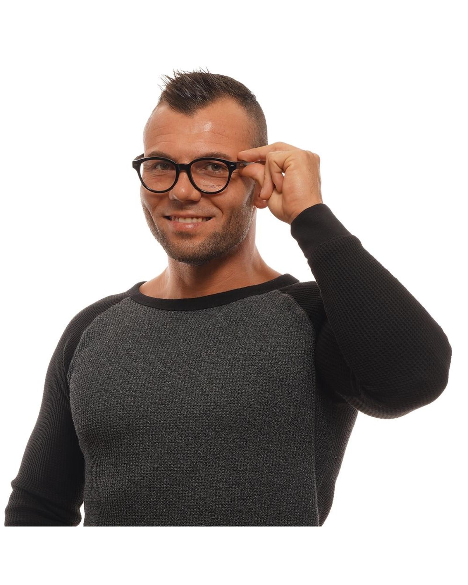 Ermenegildo Zegna Men's Black  Optical Frames - One Size 4