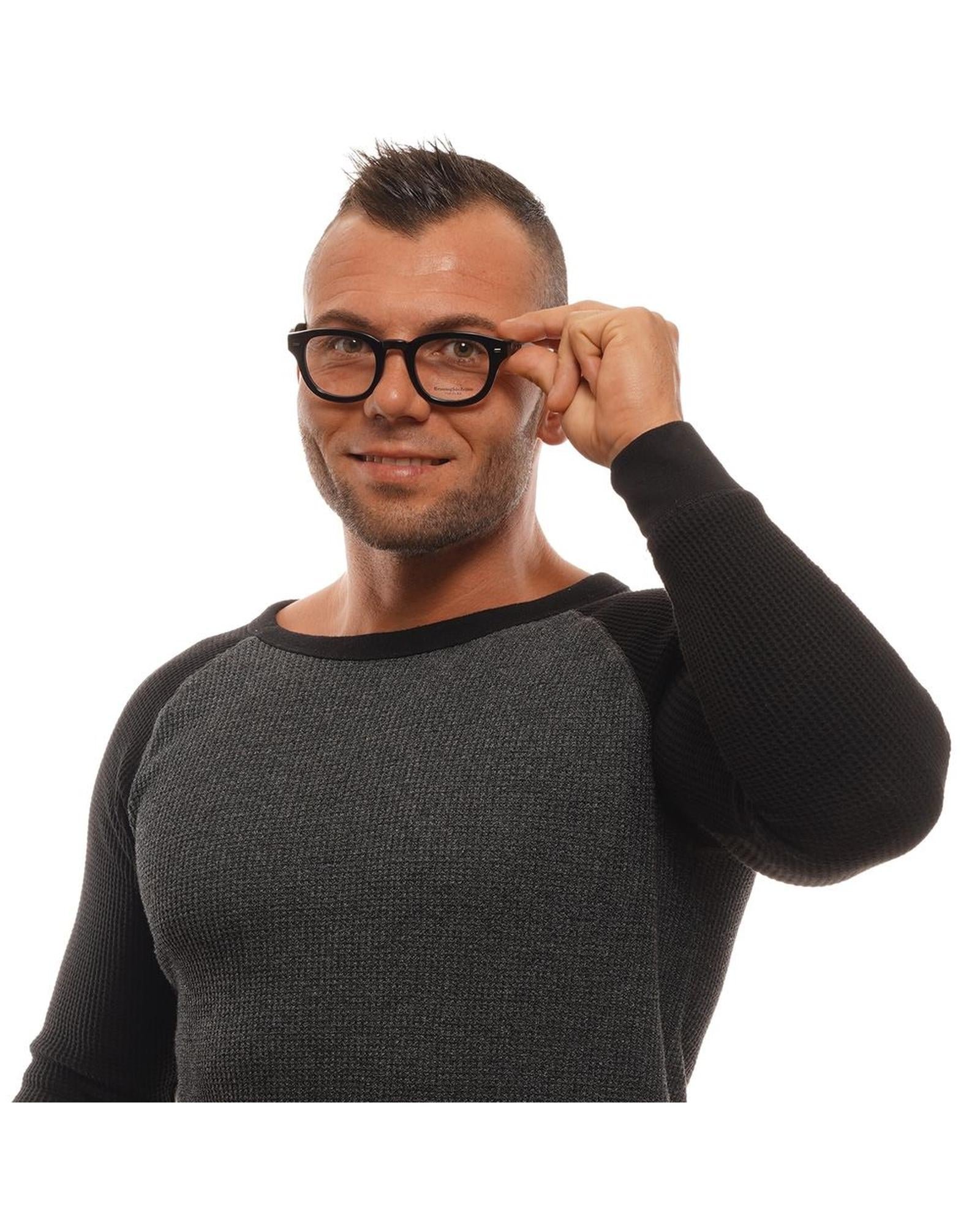 Ermenegildo Zegna Men's Black  Optical Frames - One Size 3