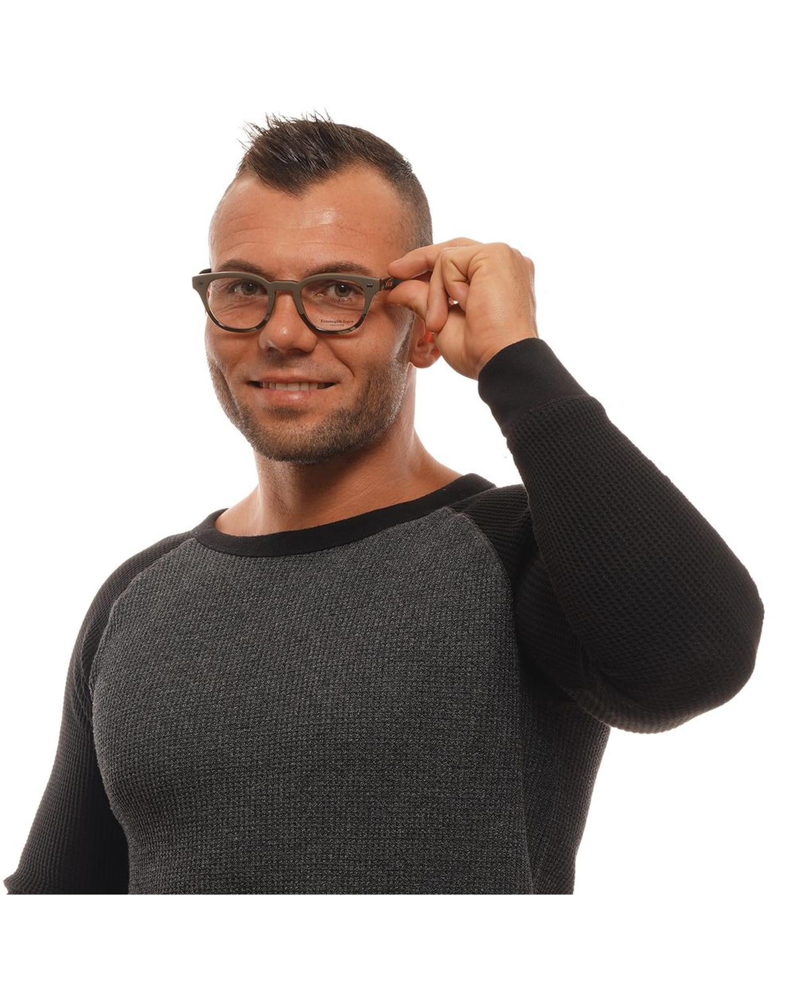 Ermenegildo Zegna Men's Olive  Optical Frames - One Size 4