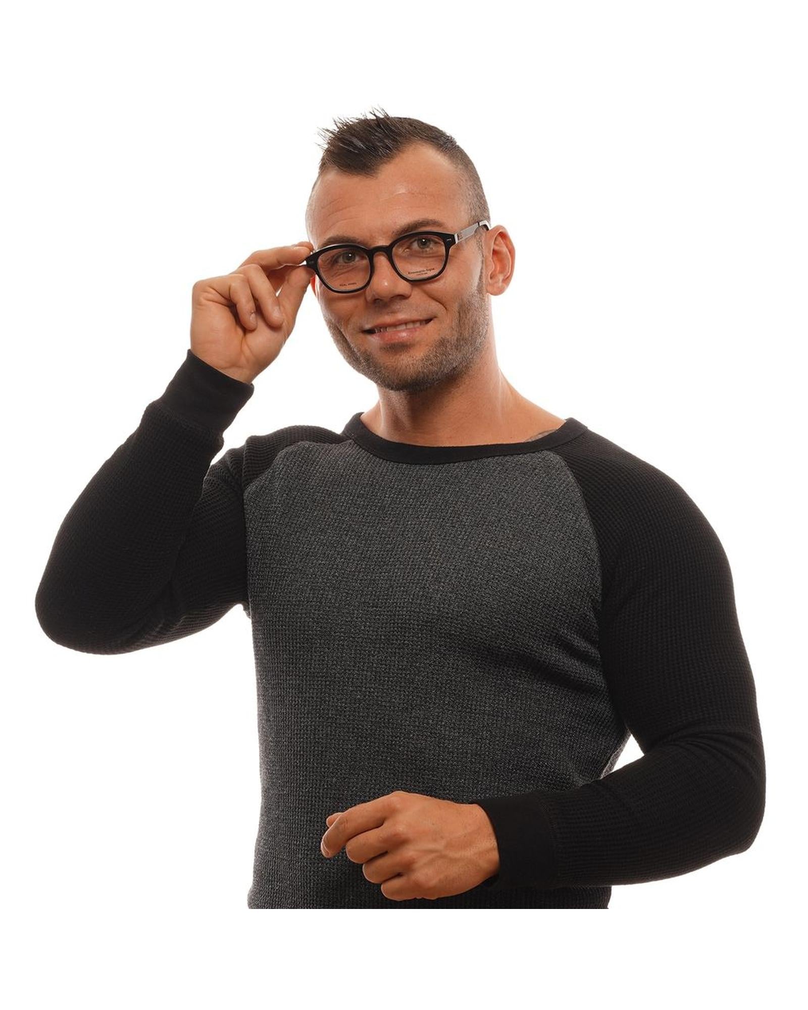 Ermenegildo Zegna Men's Black  Optical Frames - One Size 4