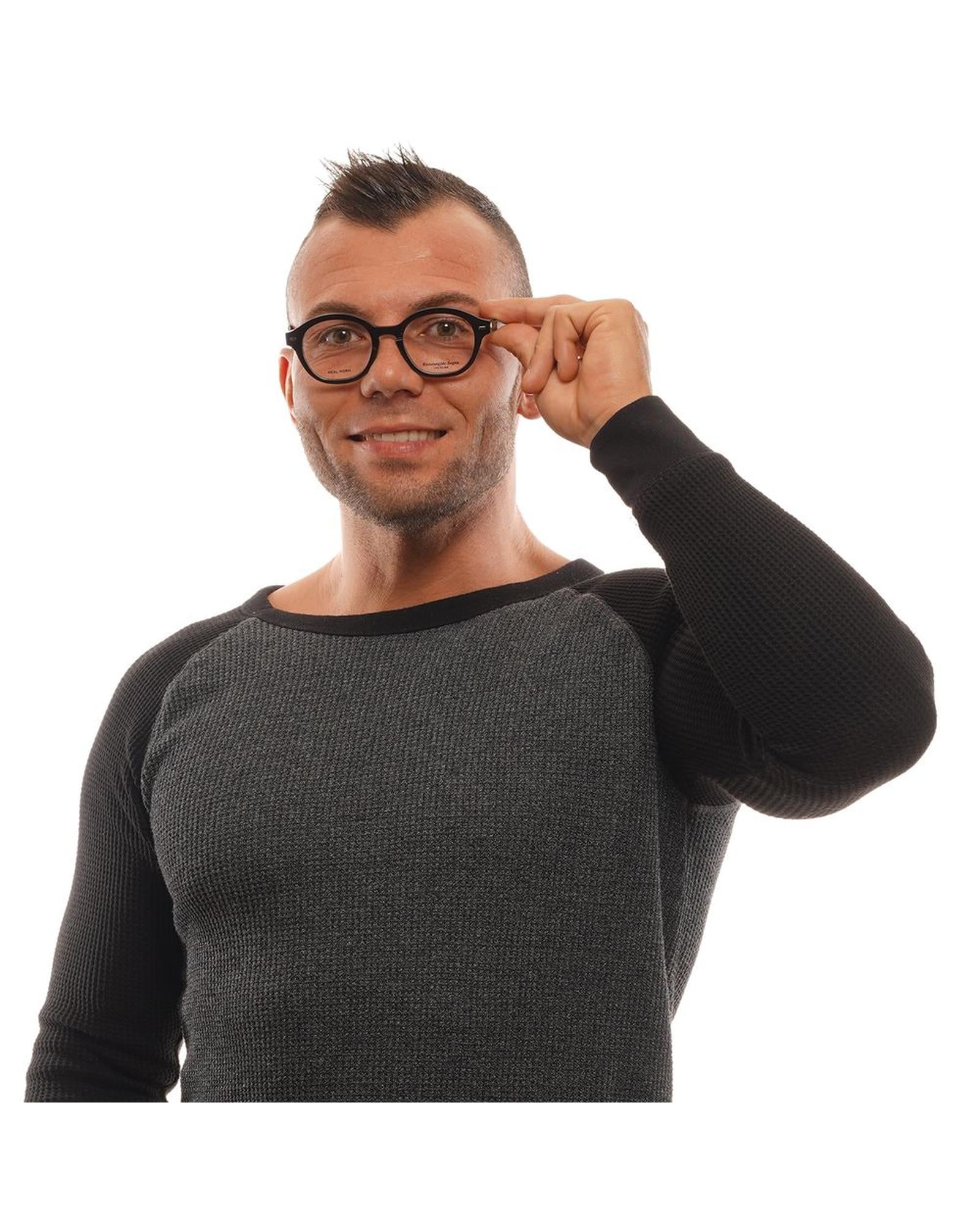 Ermenegildo Zegna Men's Black  Optical Frames - One Size 3