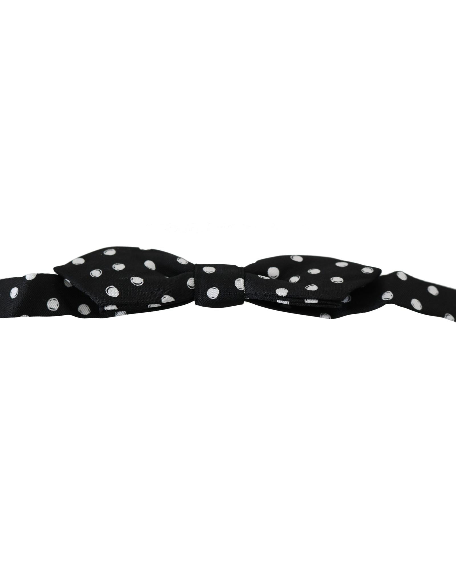 Dolce & Gabbana Men's Elegant Silk Black Tie for the Distinguished Gentle - One Size