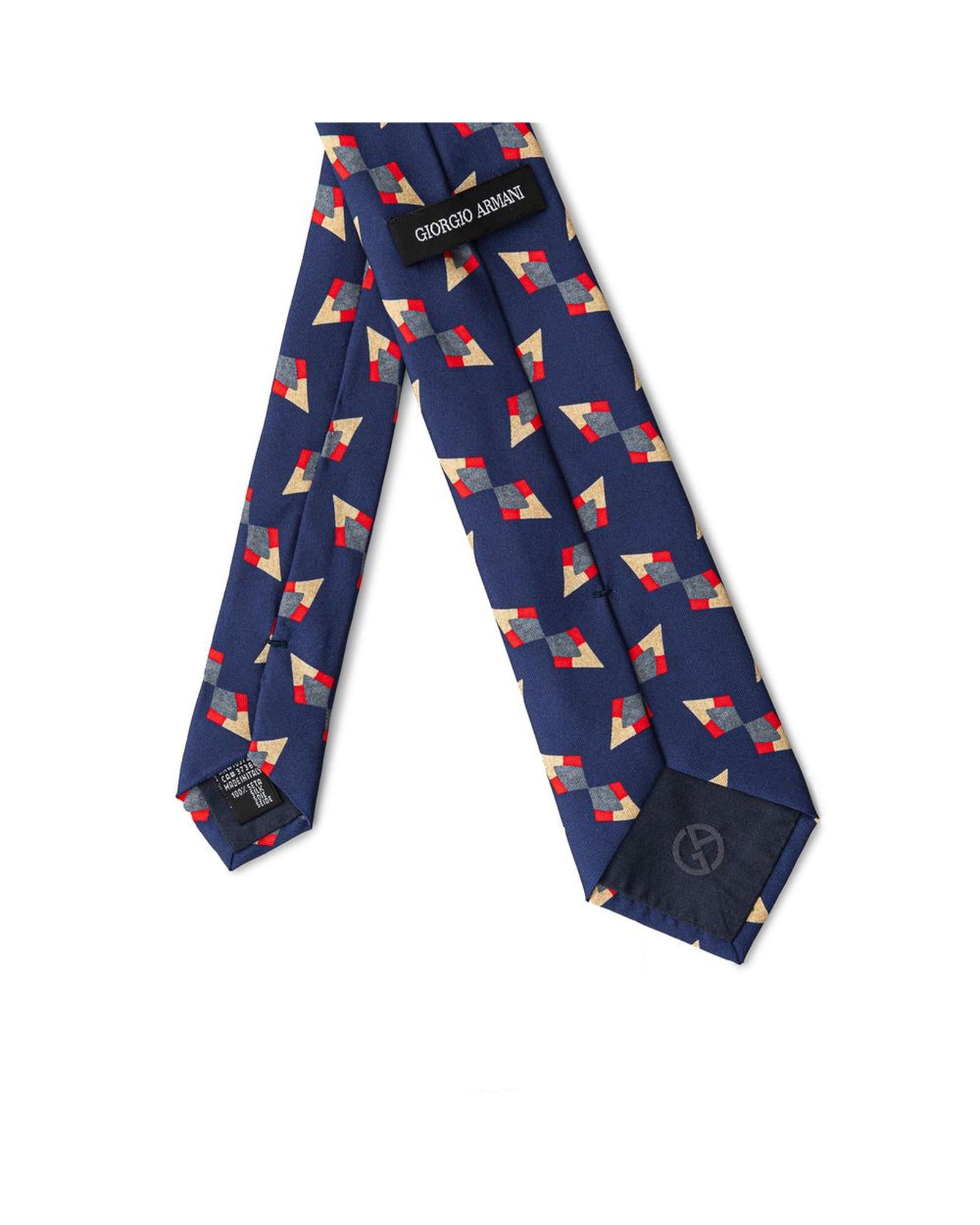 Giorgio Armani Men's Blue Silk Ties & Bowty - One Size