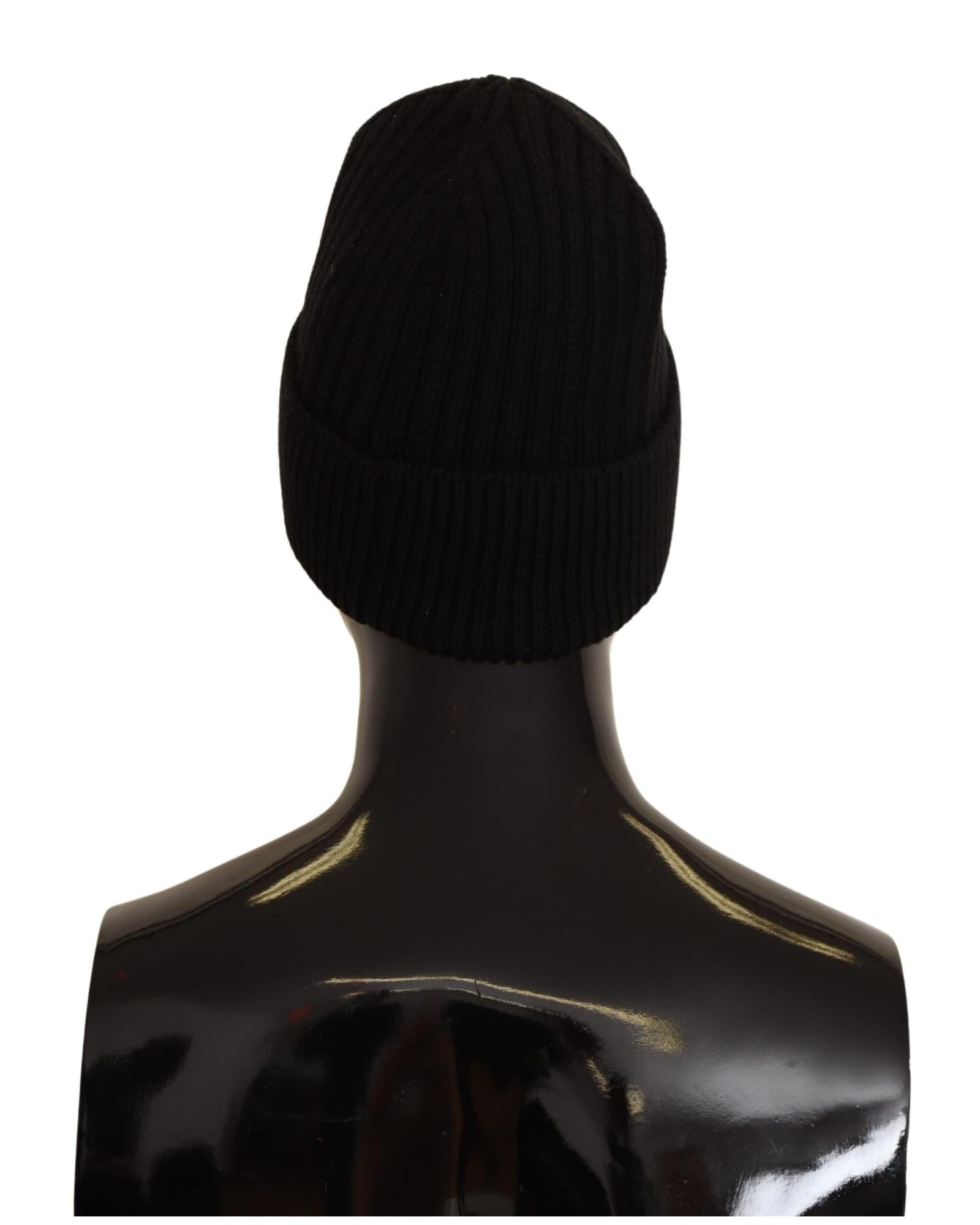 100% Authentic Dolce & Gabbana Cable Knit Beanie Hat with Fleece Liner One Size Women 3
