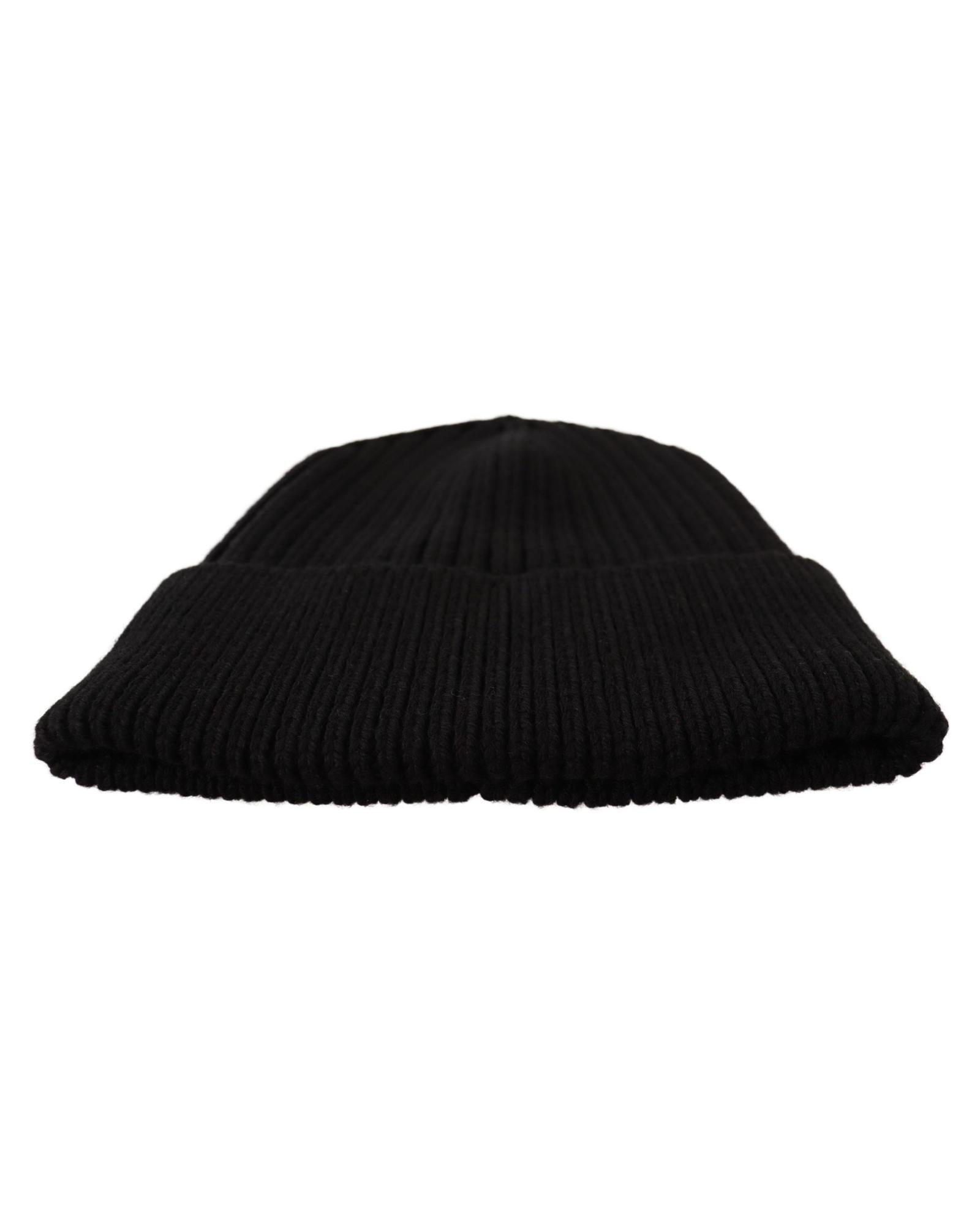 100% Authentic Dolce & Gabbana Cable Knit Beanie Hat with Fleece Liner One Size Women 6