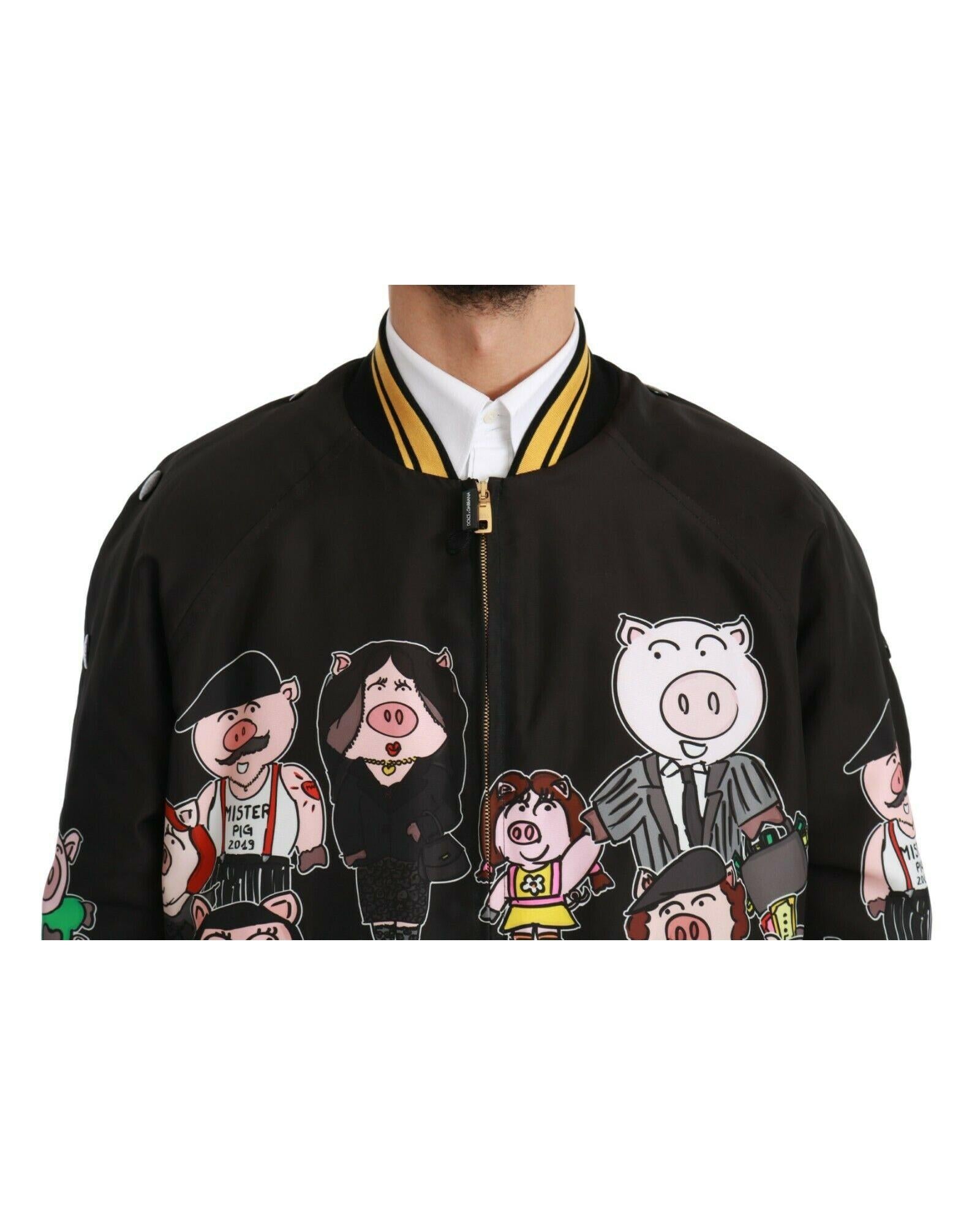 Dolce & Gabbana Bomber Jacket with Multicolor Motive 48 IT Men 4