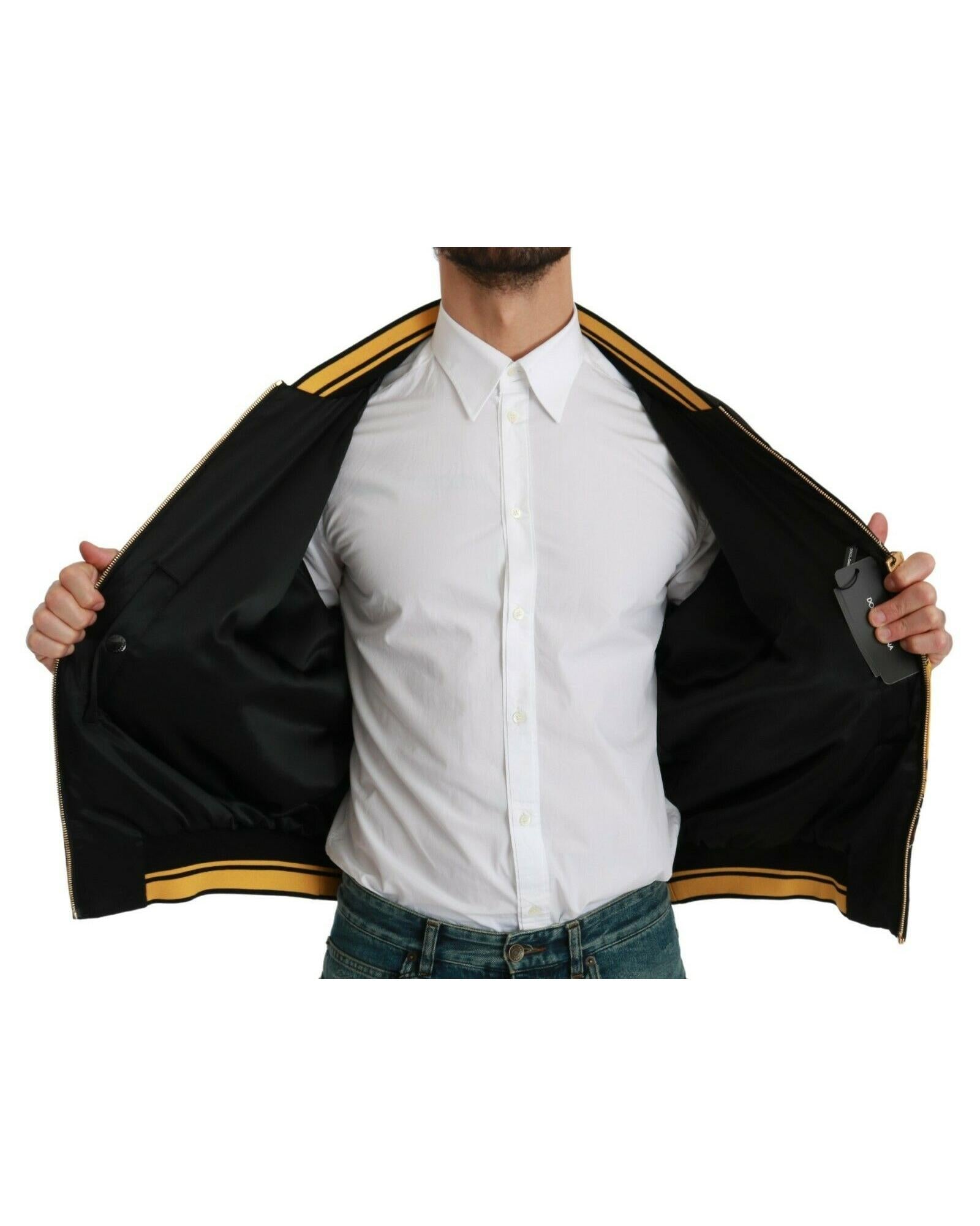 Dolce & Gabbana Bomber Jacket with Multicolor Motive 48 IT Men 5