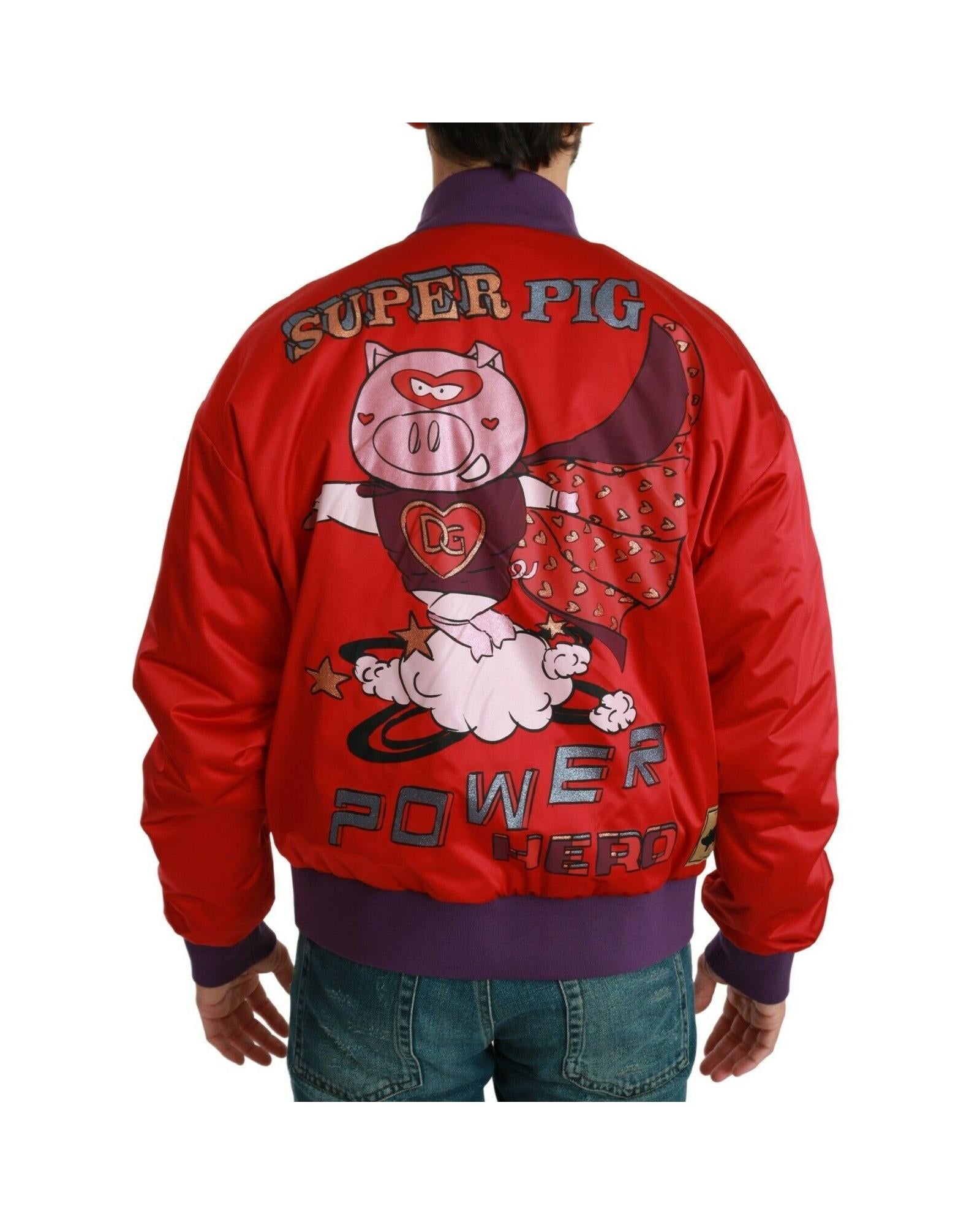 Dolce & Gabbana Bomber Jacket with Multicolor Motive 50 IT Men