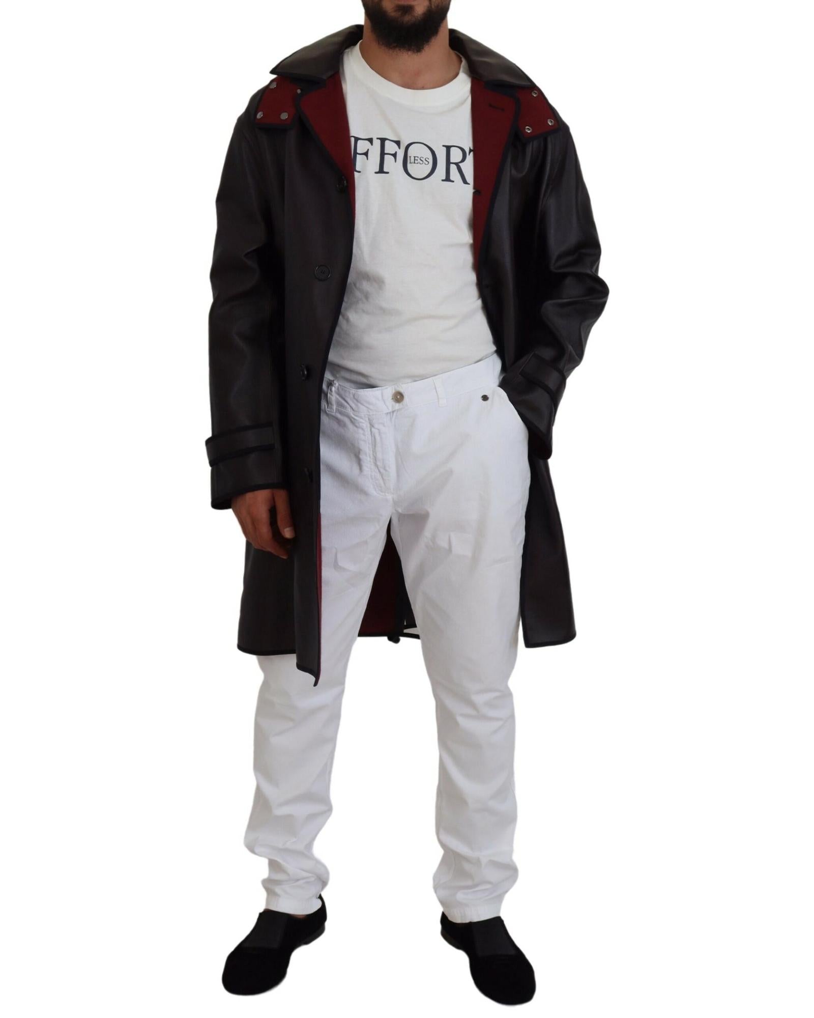 Hooded Parka Coat with Button Closure and Logo Details 46 IT Men 3