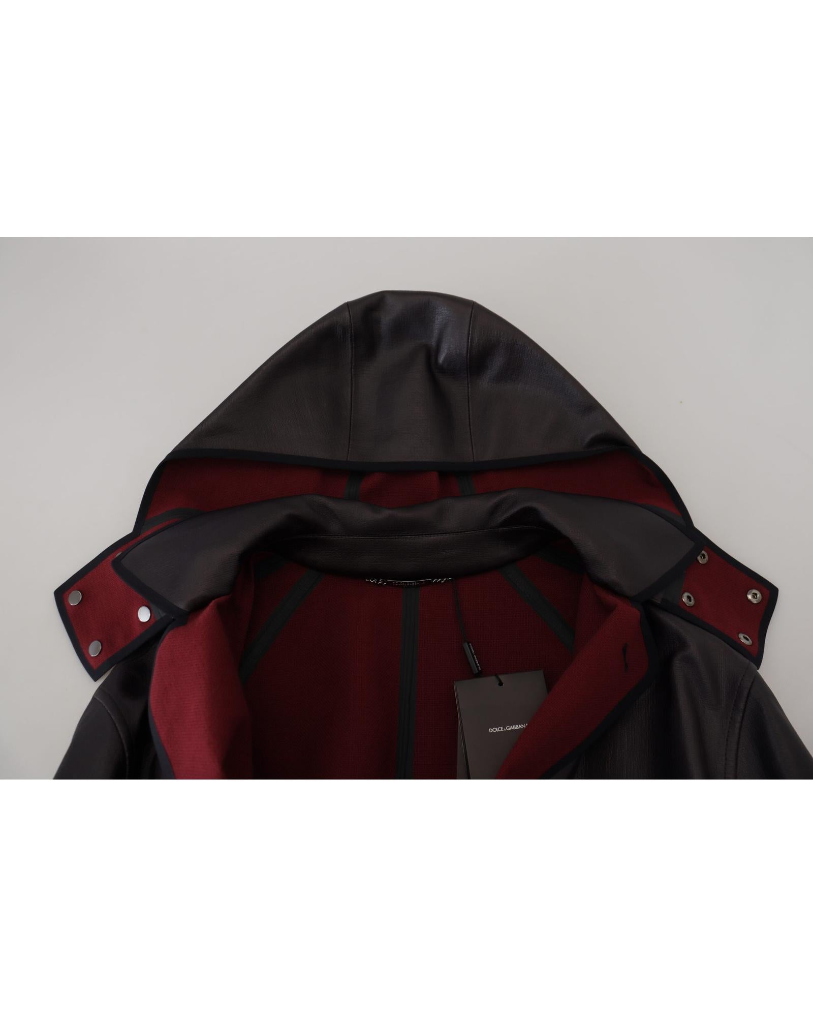 Hooded Parka Coat with Button Closure and Logo Details 46 IT Men 4