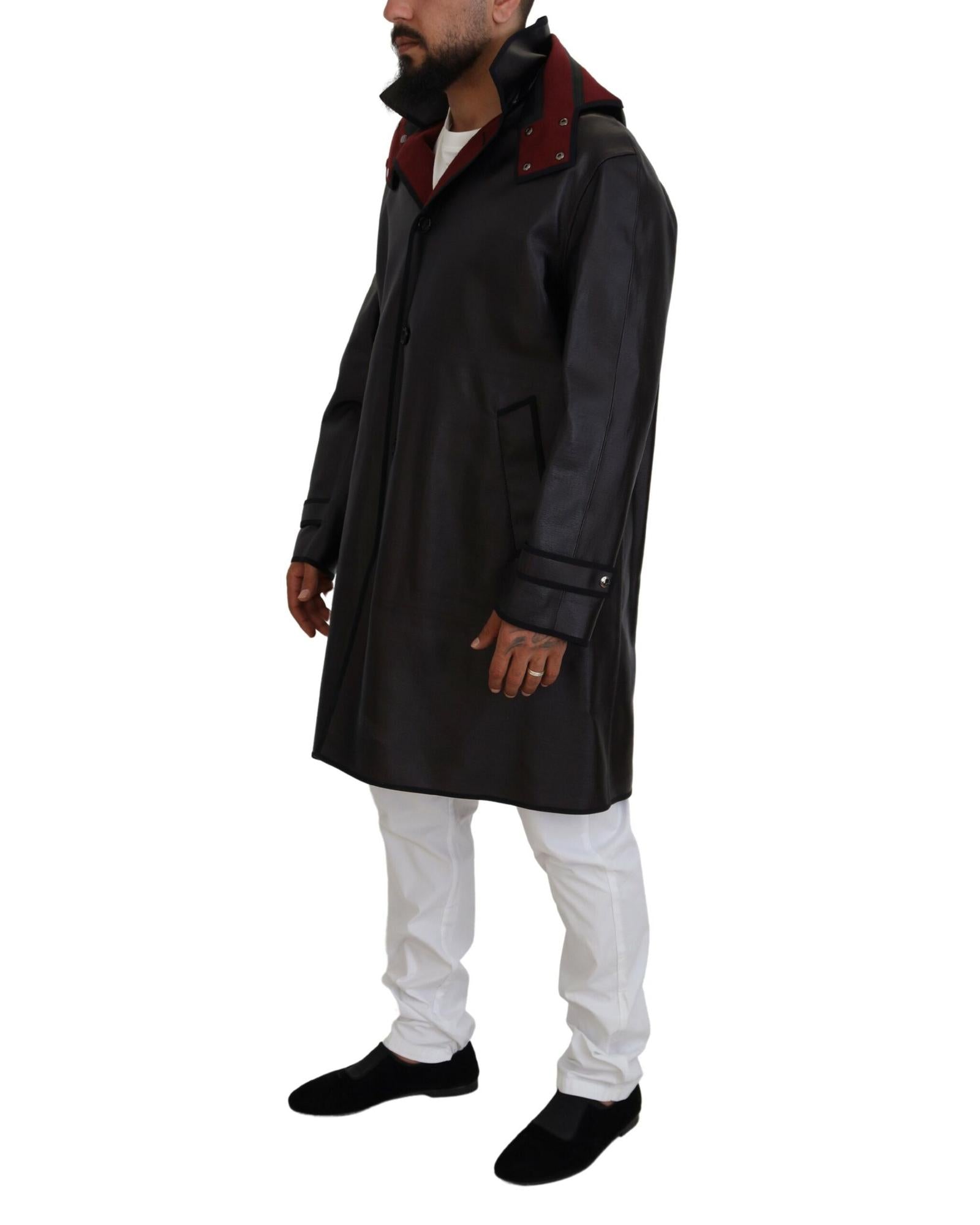 Hooded Parka Coat with Button Closure and Logo Details 46 IT Men 5