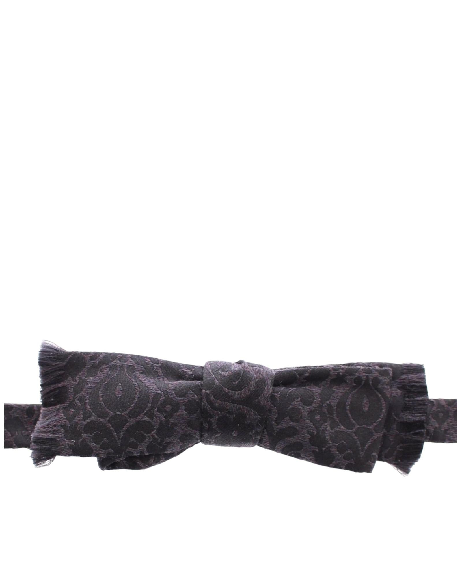 Exclusive Dolce & Gabbana Bow Tie with Paisley Pattern One Size Men