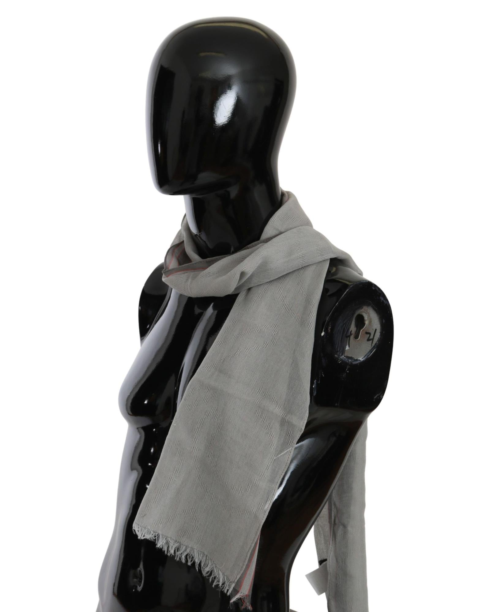 Cotton Mens Scarf with Logo Details One Size Men 6