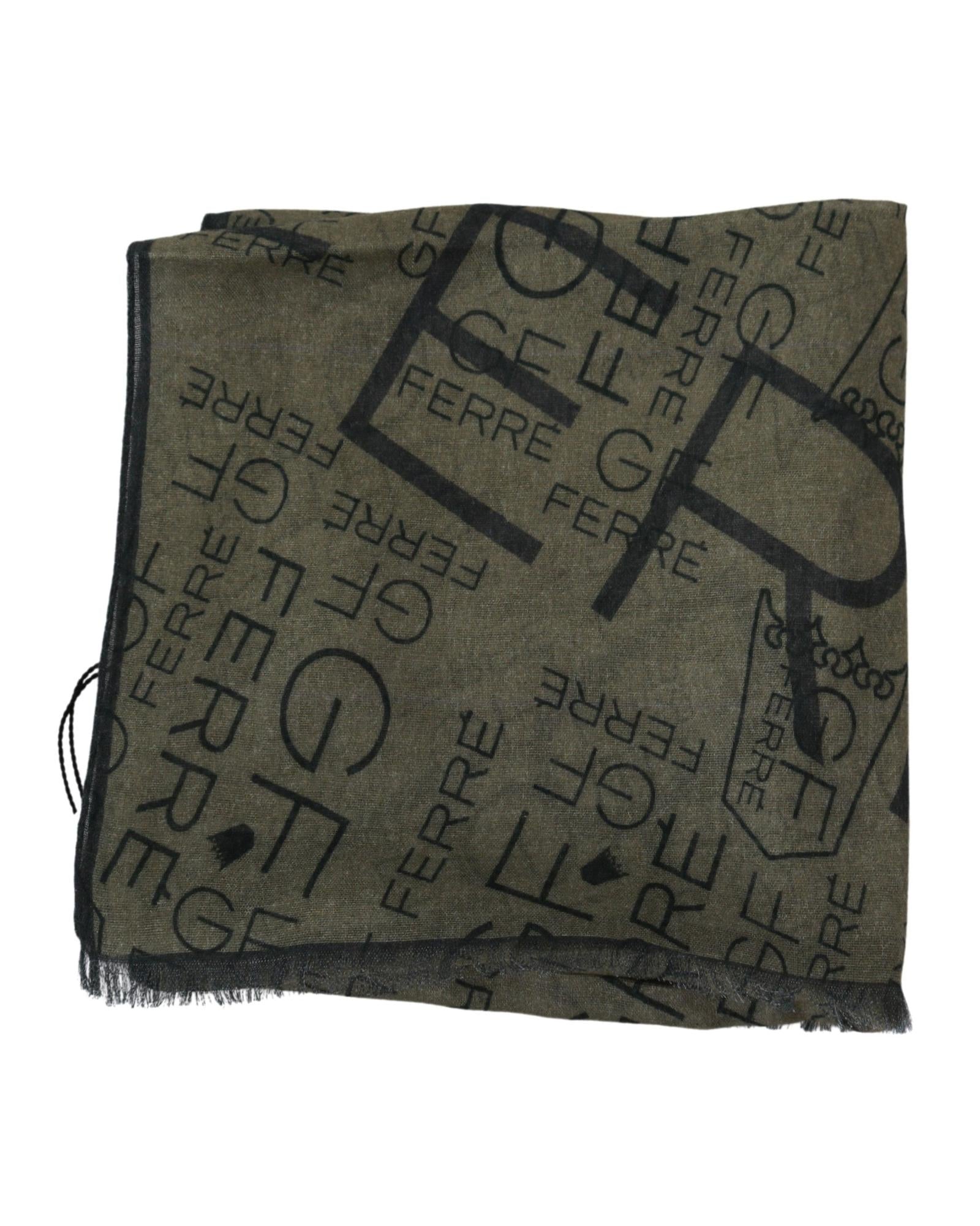 Brand New Authentic GF FERRE Scarf with Logo Details One Size Women 5