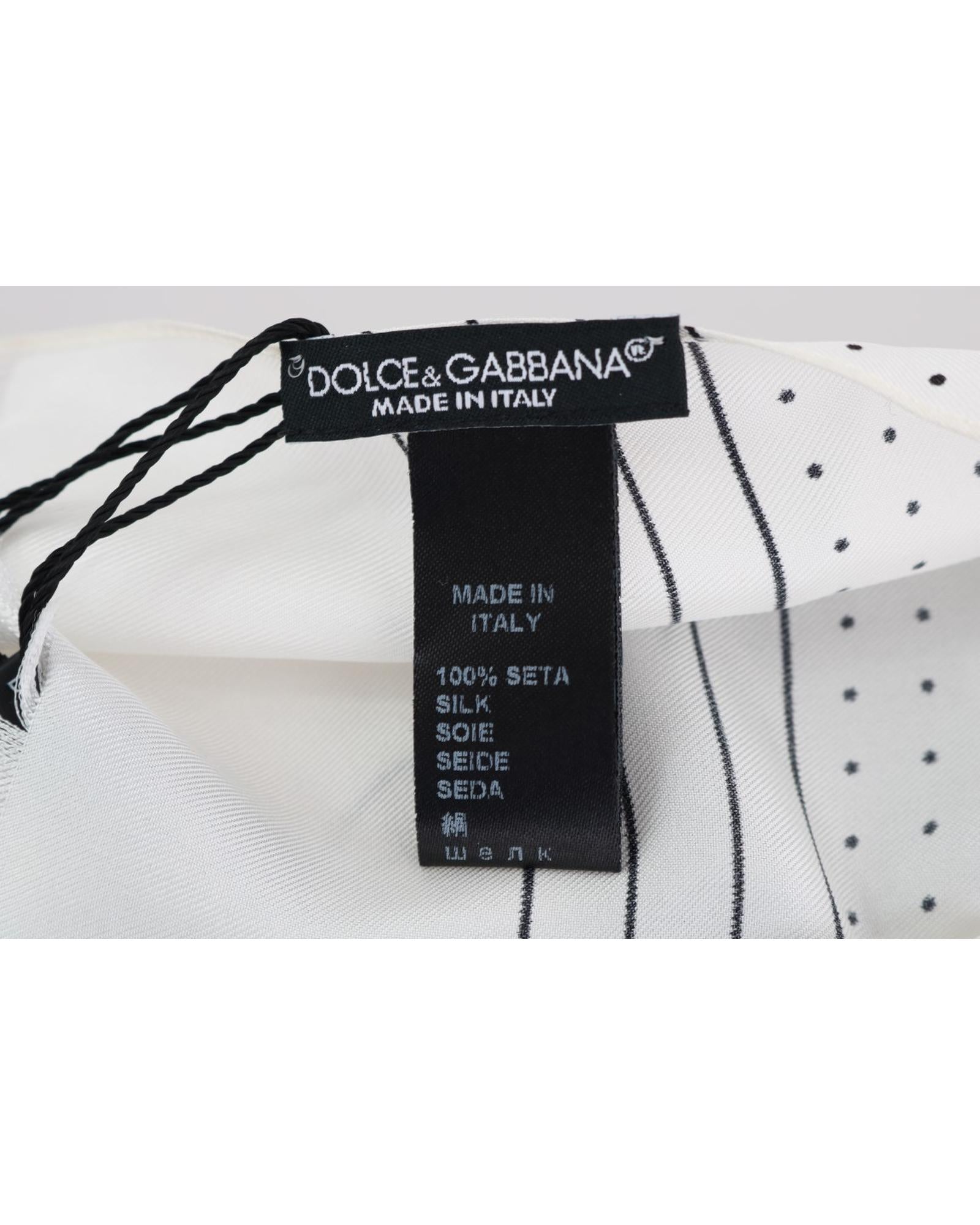 White Silk Mens Tie Scarf Wrap with Polka Dotted Fringes One Size Men 5