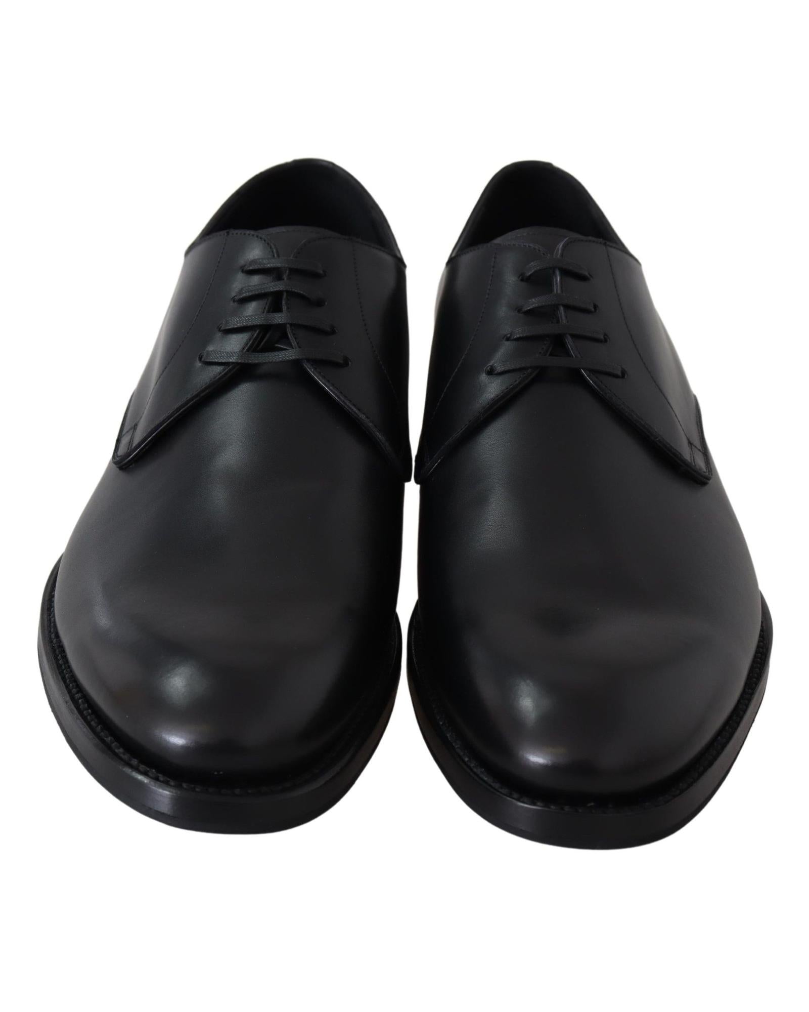 Handcrafted Black Leather Derby Dress Formal Shoes 39.5 EU Men 3