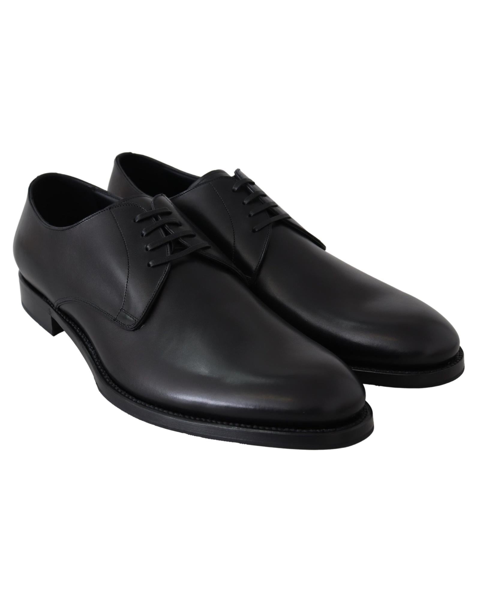 Handcrafted Black Leather Derby Dress Formal Shoes 39.5 EU Men 4