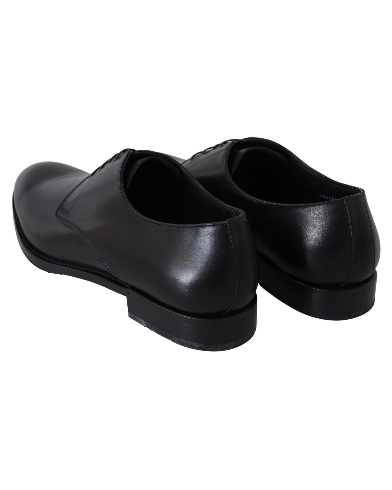 Handcrafted Black Leather Derby Dress Formal Shoes 39.5 EU Men 5