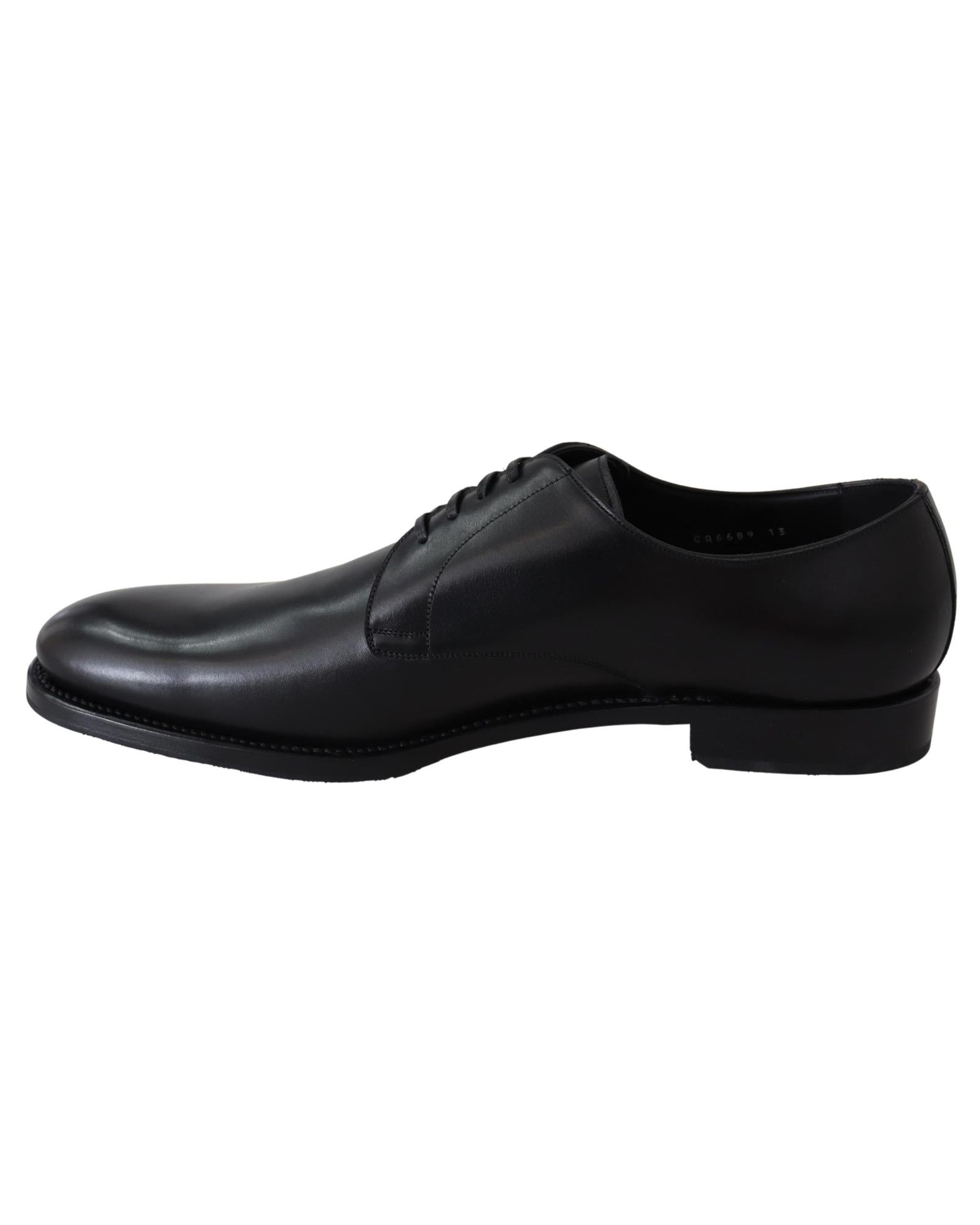 Handcrafted Black Leather Derby Dress Formal Shoes 39.5 EU Men 6