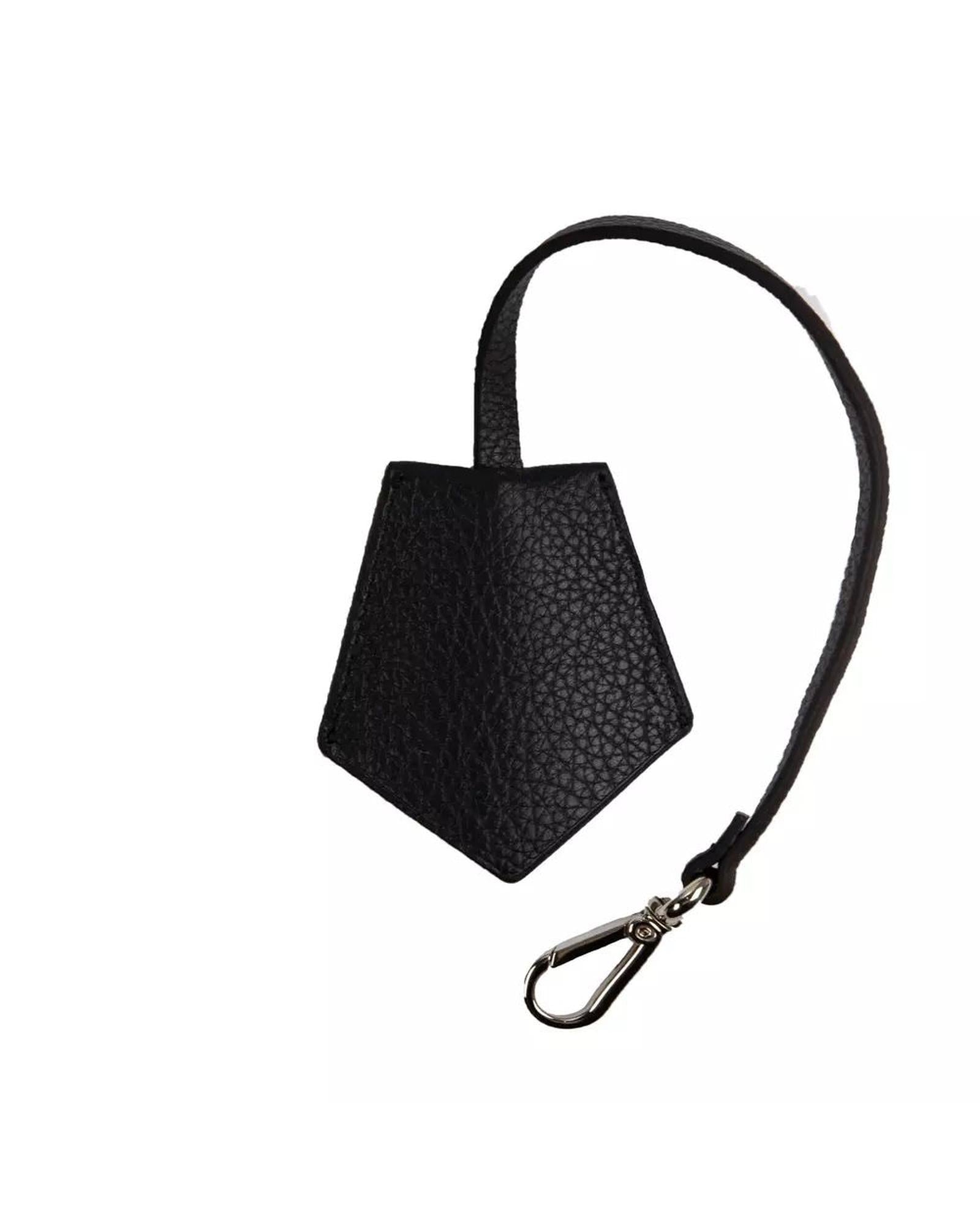 Neil Barrett Men's Sleek Black Leather Keychain for  - One Size