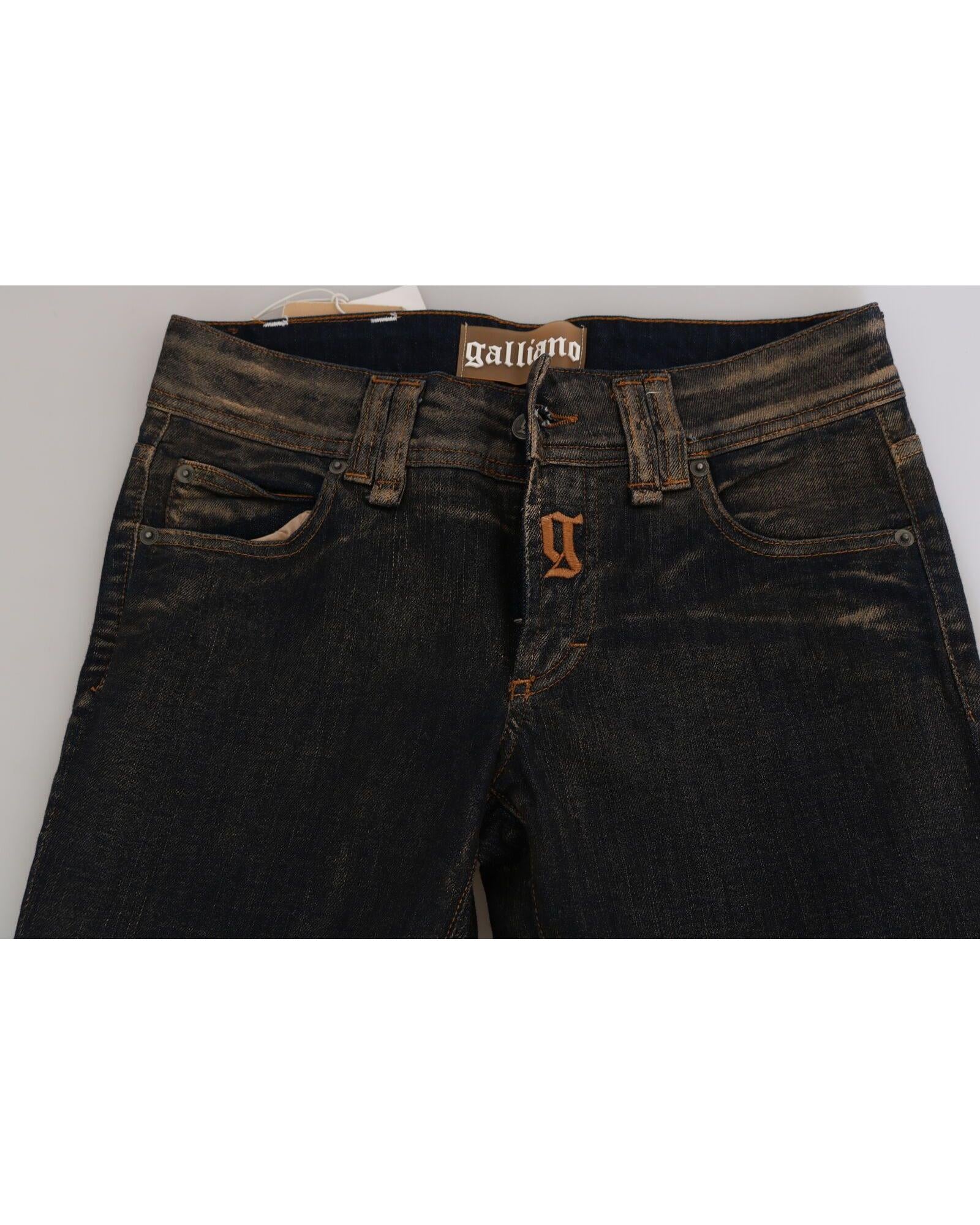 Mid Waist Flared Denim Casual Pants W26 US Women 5