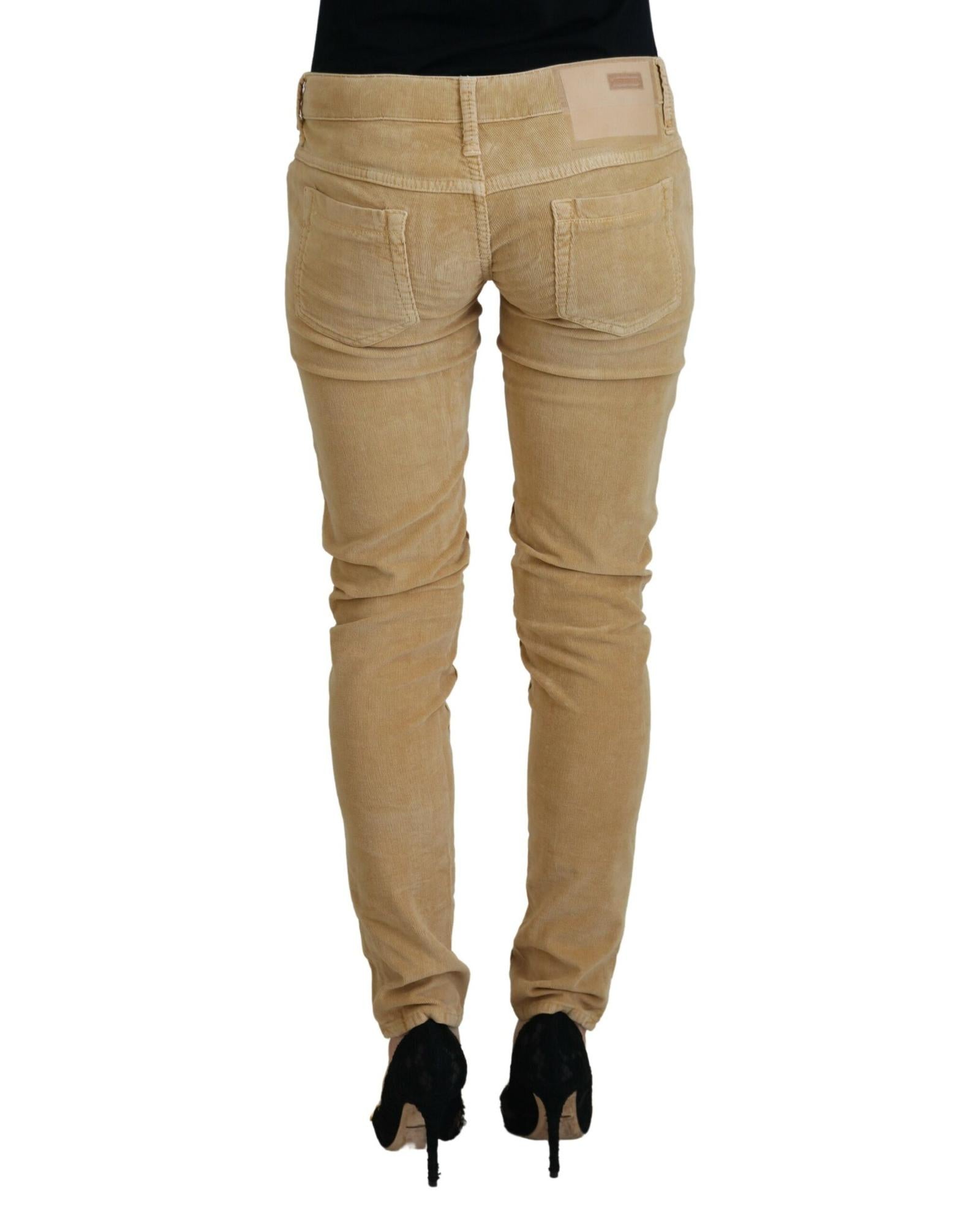 Authentic ACHT Skinny Jeans with Low Waist Corduroy Design W26 US Women 3