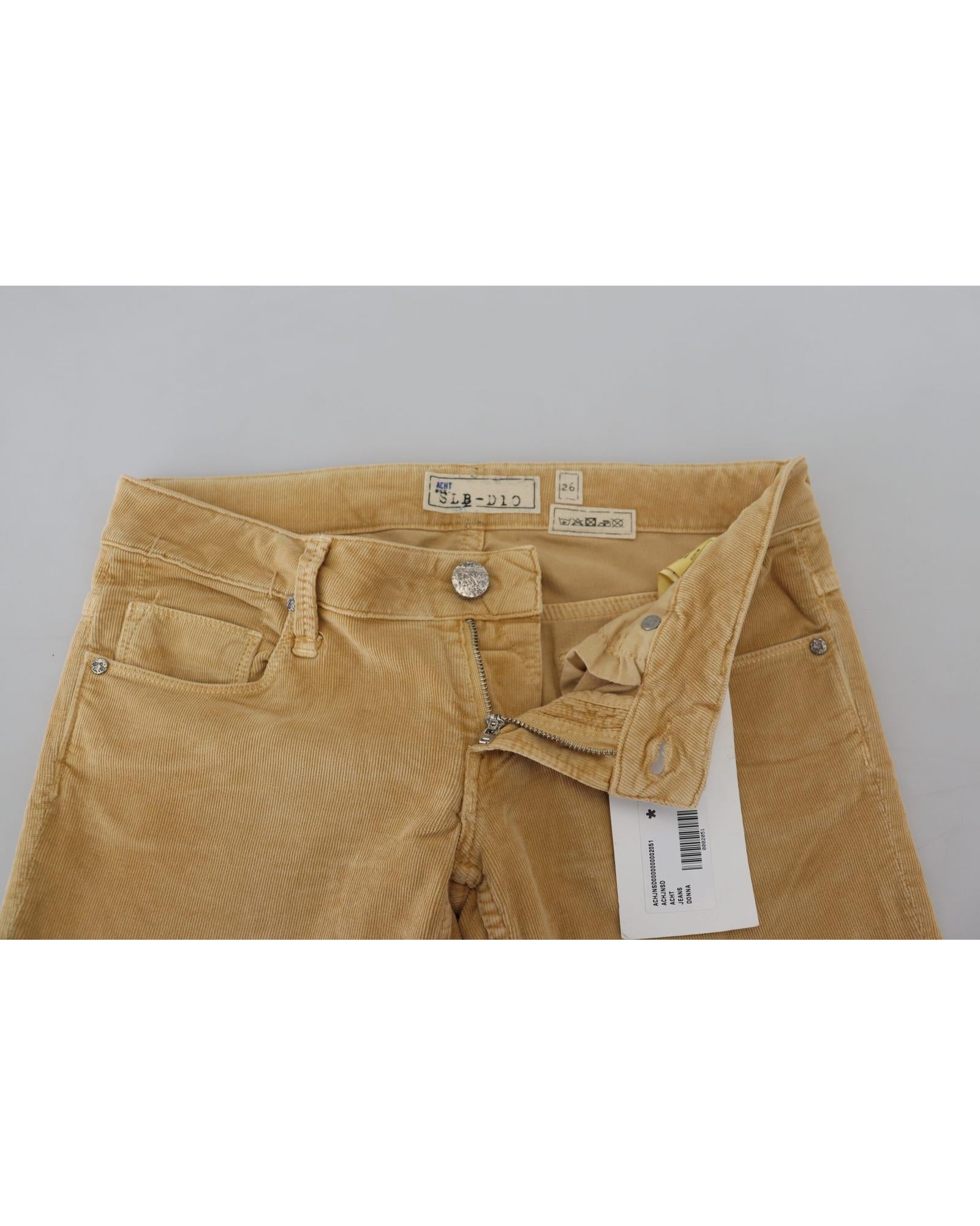 Authentic ACHT Skinny Jeans with Low Waist Corduroy Design W26 US Women 4