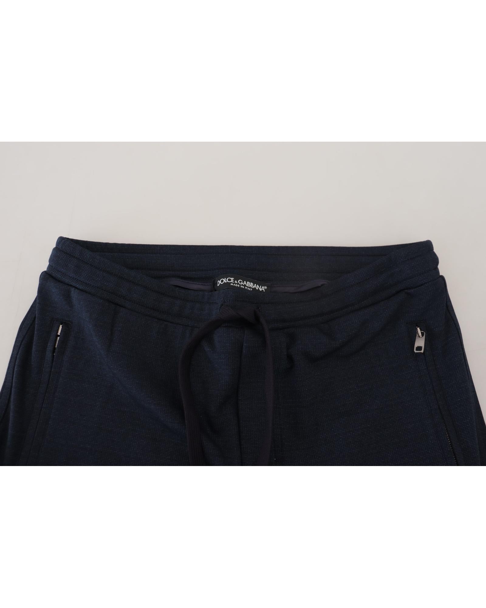 Blue Track Casual Sweatpants with Logo Details by Dolce & Gabbana 44 IT Men 5