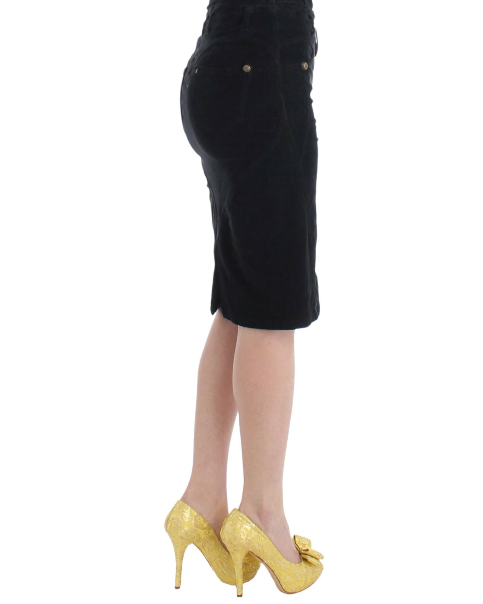 Just Cavalli Pencil Skirt with Logo Details 42 IT Women 4