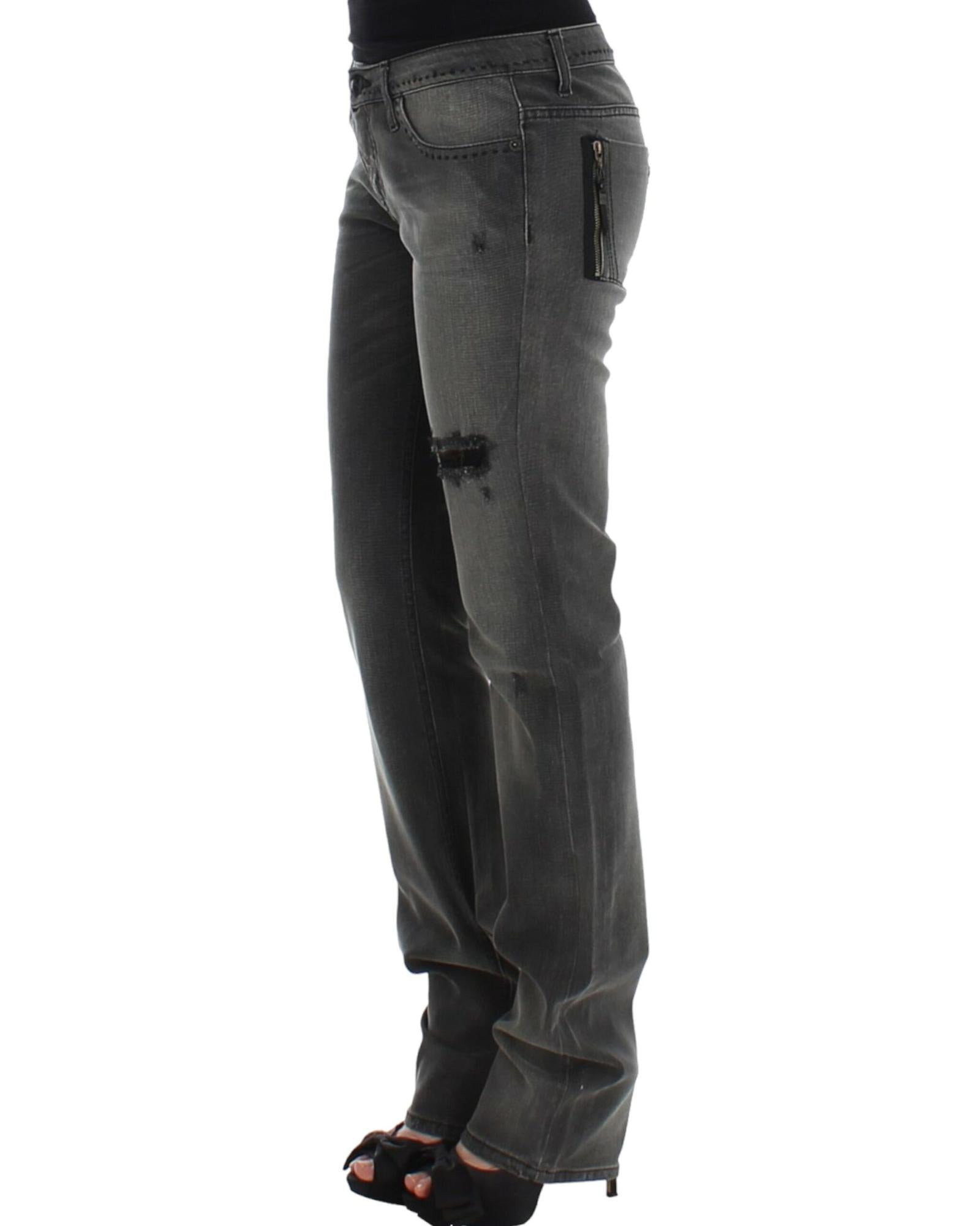 CNC Costume National Gray Straight Leg Jeans W24 US Women