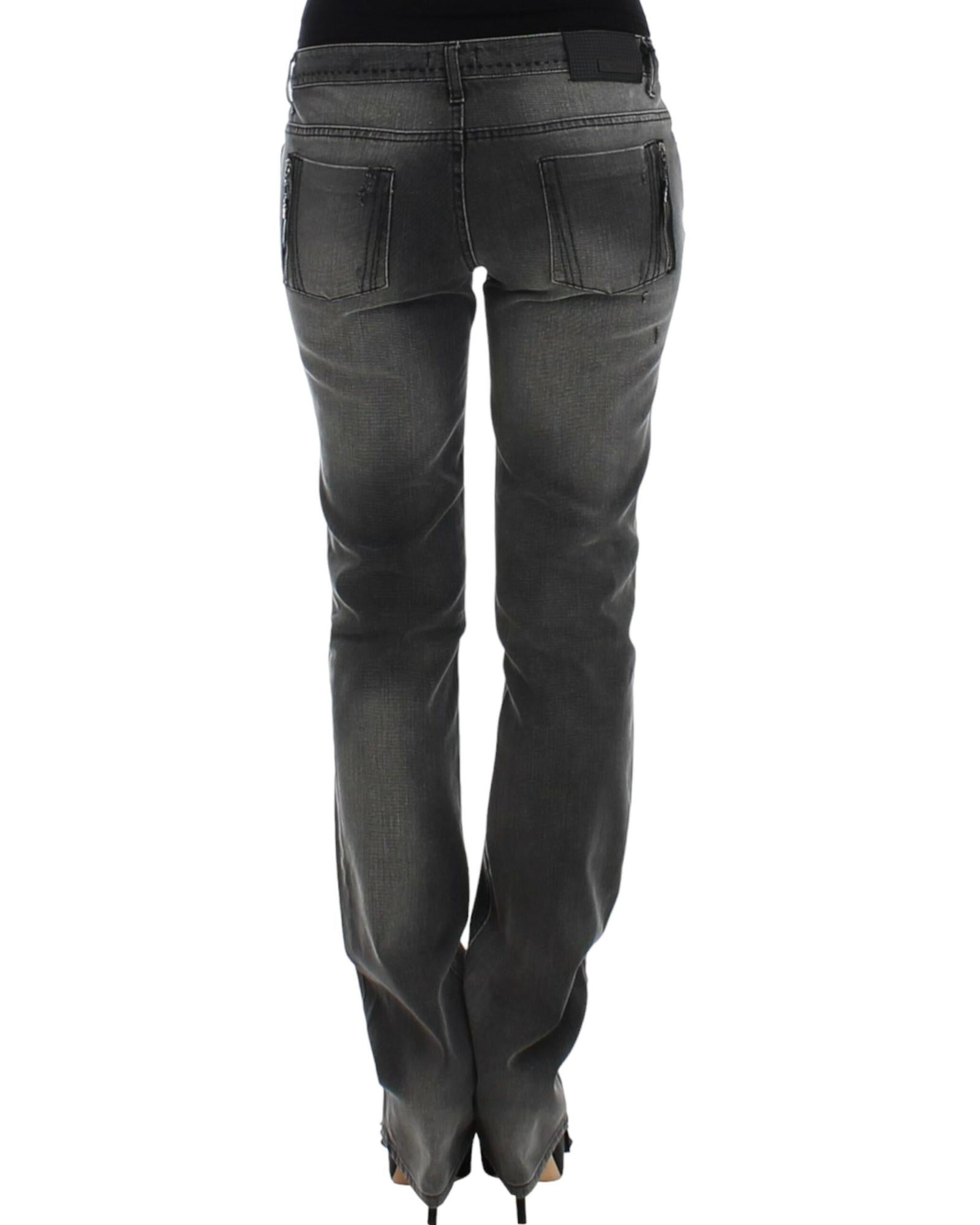 CNC Costume National Gray Straight Leg Jeans W24 US Women 3