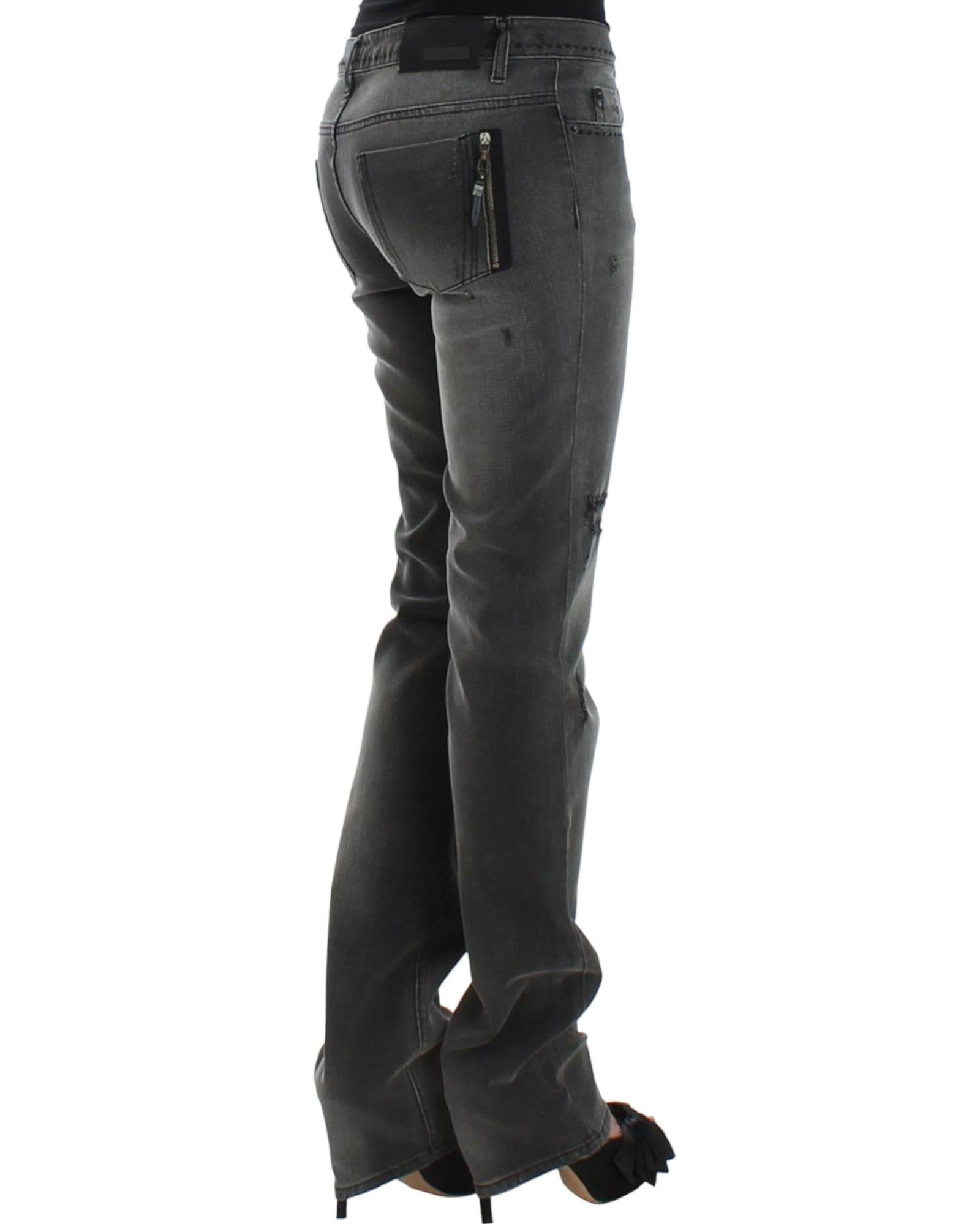 CNC Costume National Gray Straight Leg Jeans W24 US Women 4